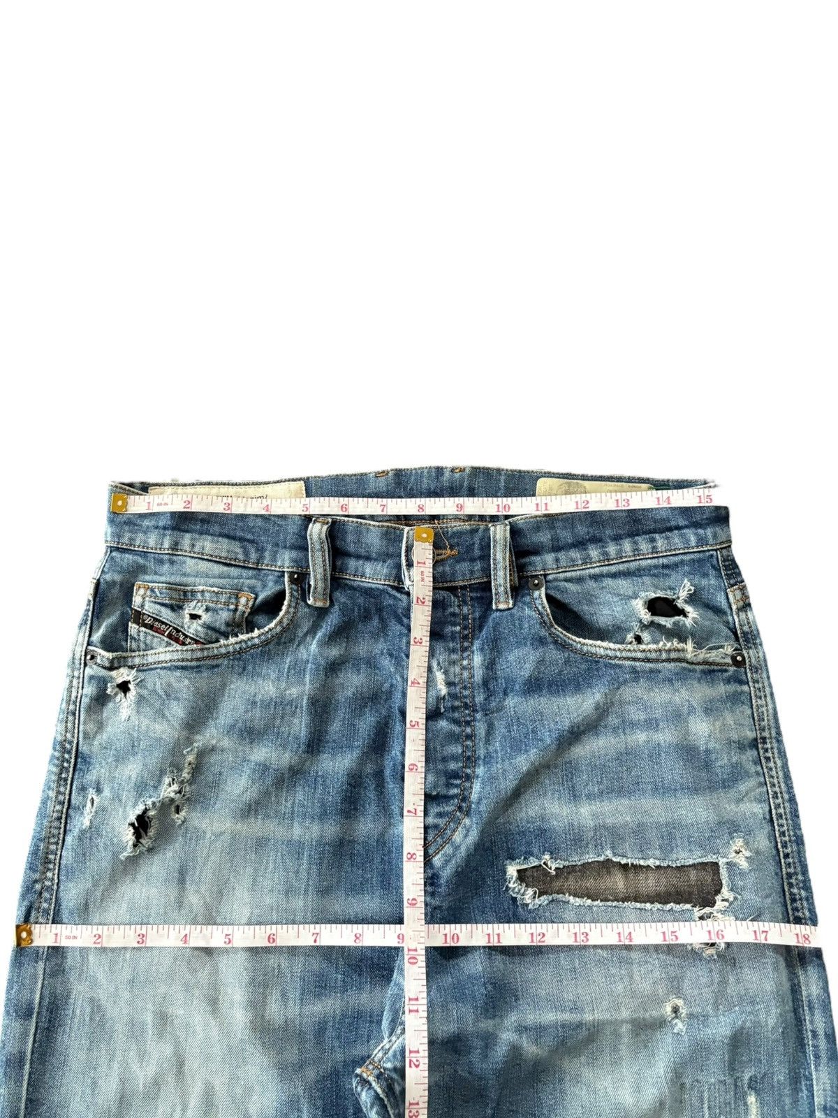 Diesel Vintage Italy Diesel D-Vider Distressed Patched Jeans Size US 30 / EU 46 - 7 Thumbnail