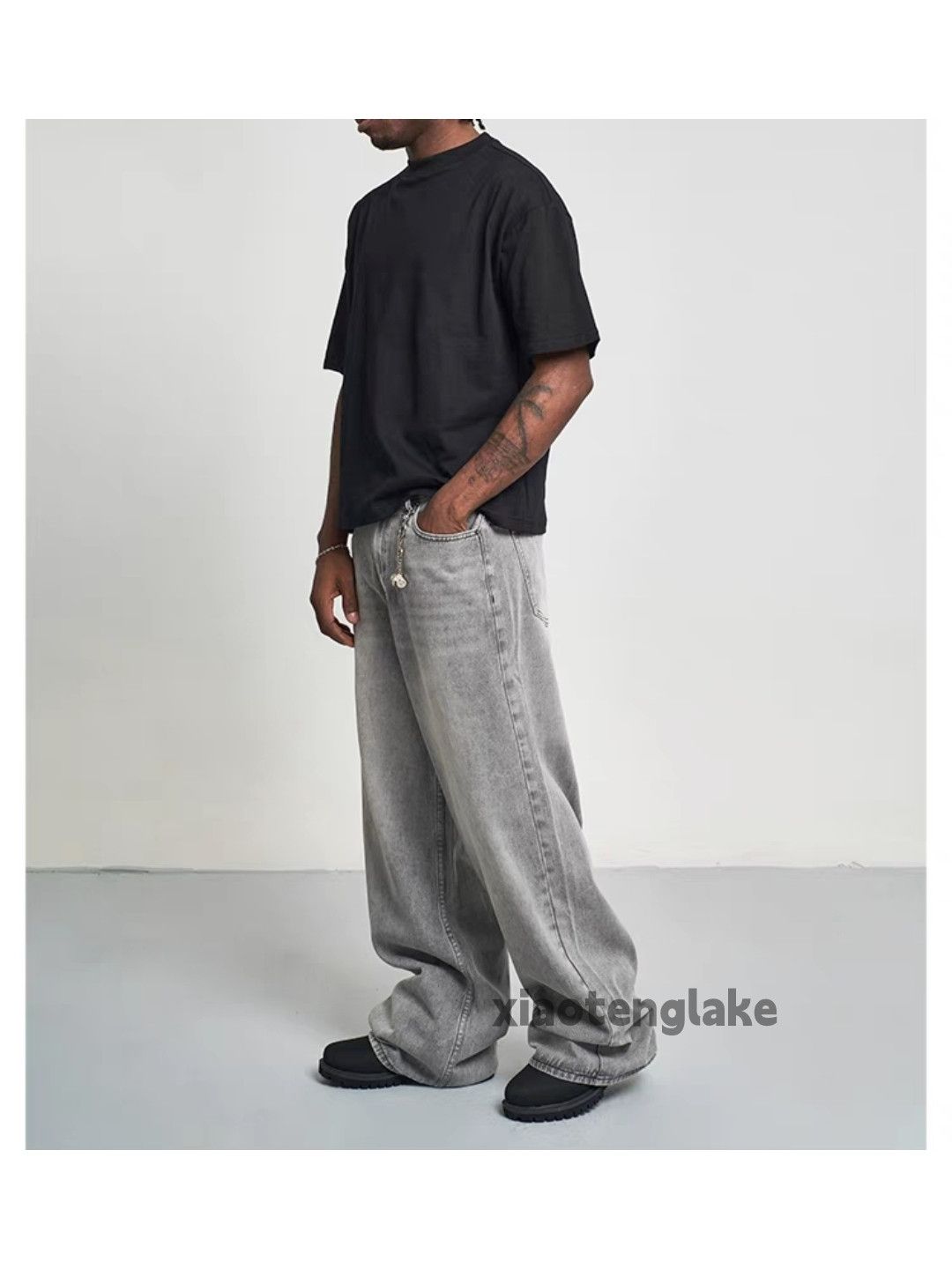 Jean × Vintage washed faded loose baggy skate hiphop y2k jeans Size US 32 / EU 48 - 8 Thumbnail
