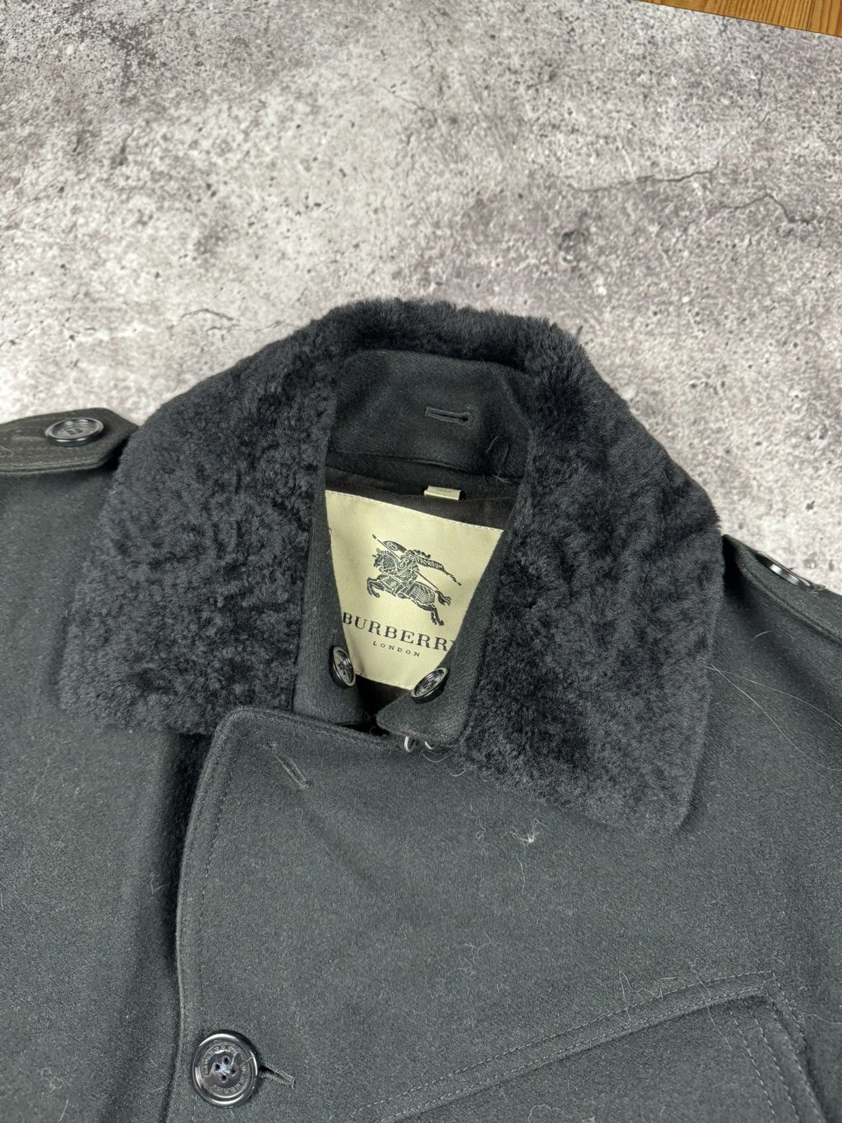 Burberry Burberry wool/fur checkered collar duffle trench coat Size US M / EU 48-50 / 2 - 4 Thumbnail