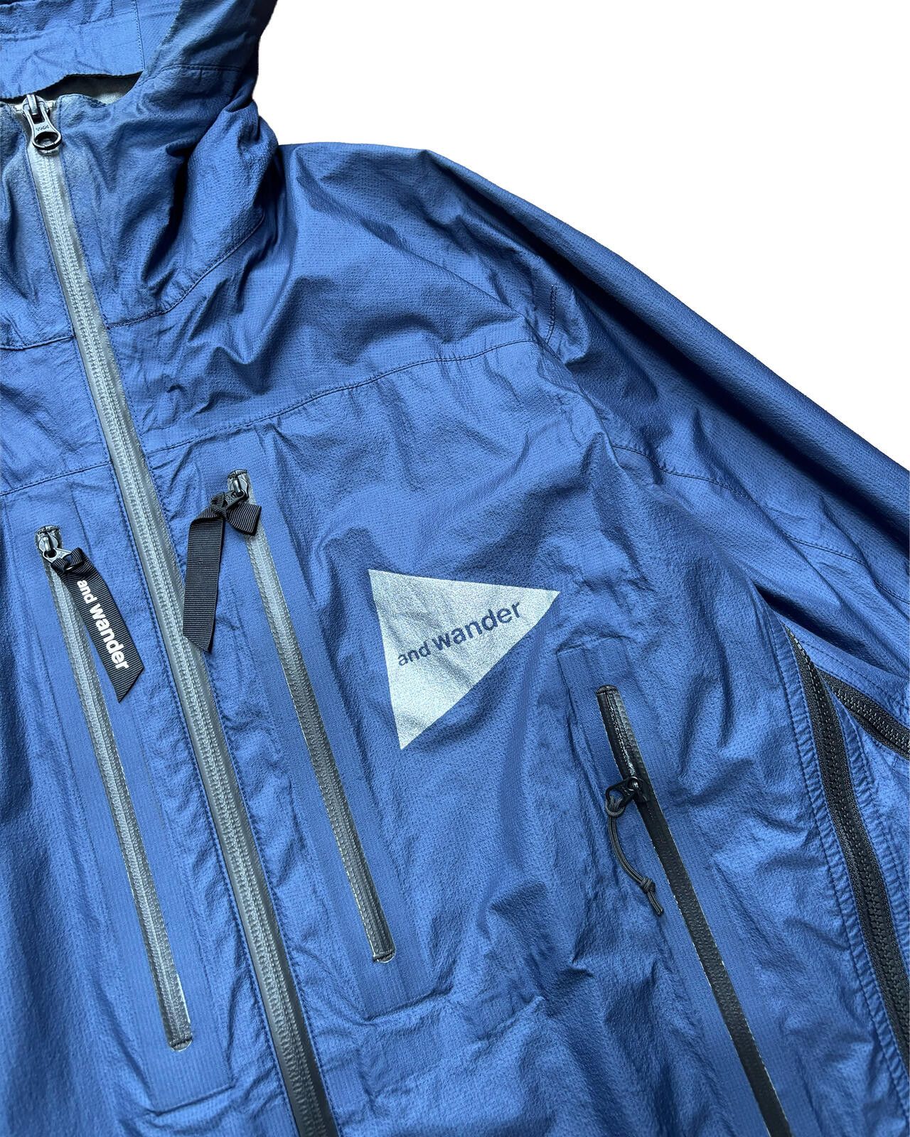 And Wander and Wander Event Jacket Navy Waterproof Small Size US S / EU 44-46 / 1 - 3 Thumbnail