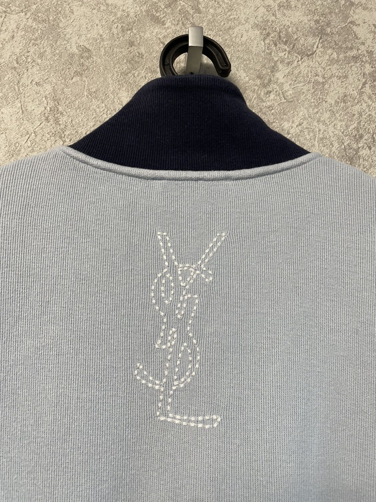 Yves Saint Laurent Vintage Yves Saint Laurent YSL Sweater Full Zip Blue Jumper Size US XXL / EU 58 / 5 - 15 Thumbnail