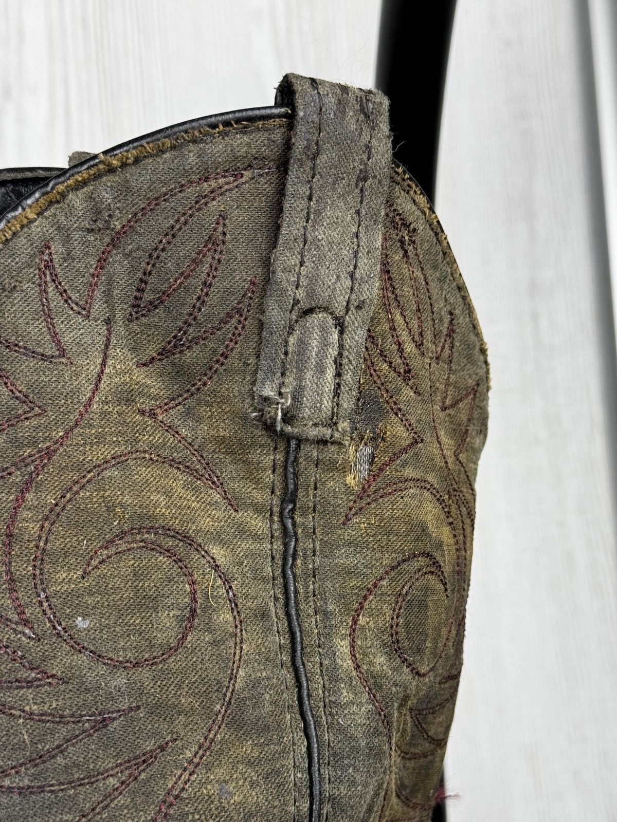 Cowboy Equipment Vintage Cowboy Cossacks USA Brown/Grey Leather Textile Boots Size US 6 / IT 36 - 8 Thumbnail