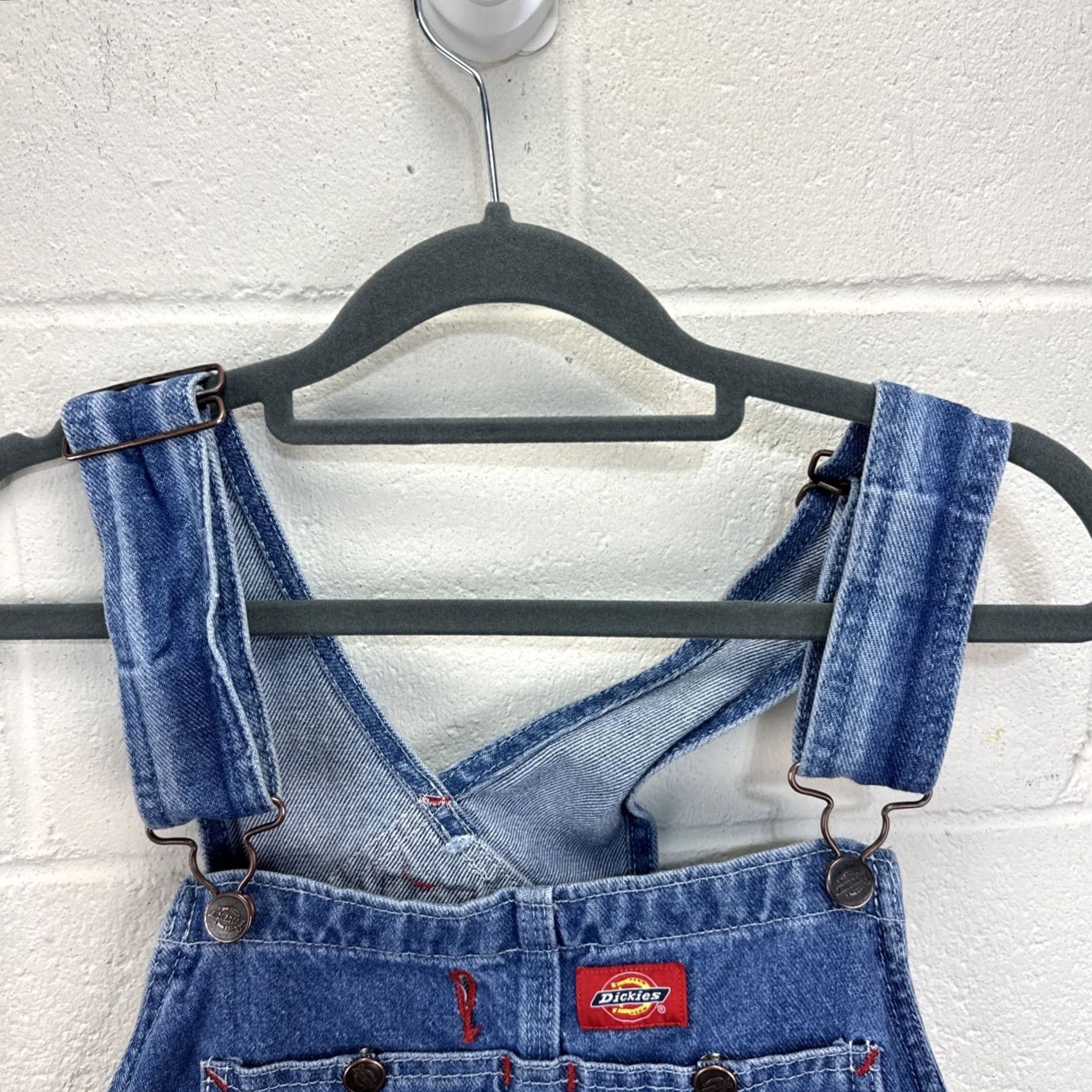 Dickies Dickies Overalls Mens 34x32 Blue Denim Bib Carpenter Workwear Utility Bib Pants Jeans 5-Pocket Size US 34 / EU 50 - 2 Thumbnail