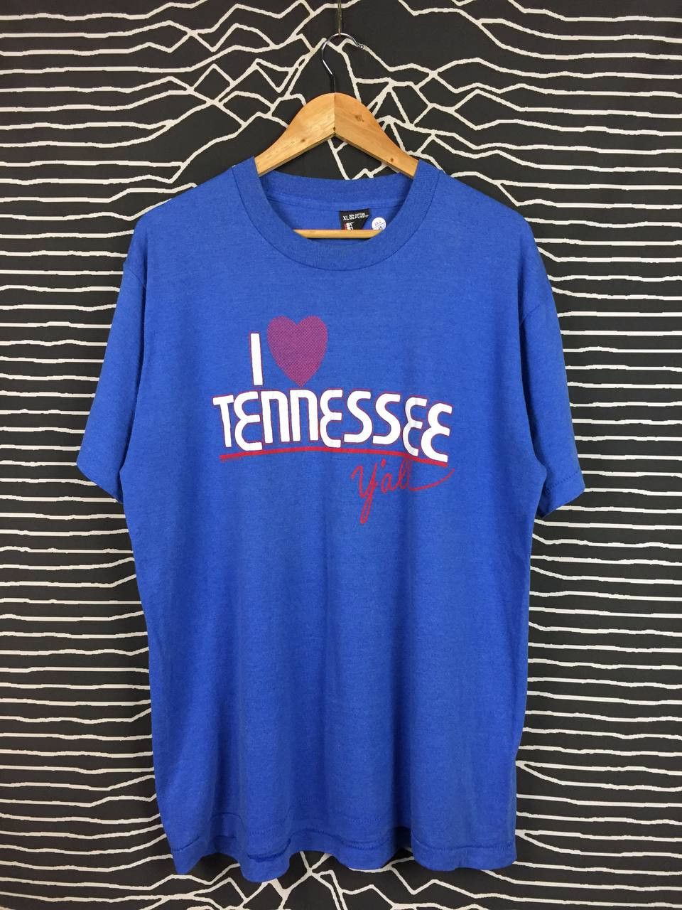 Vintage Vtg 80s Screen Stars I Love Tennessee Single Stitch Tee Size US XL / EU 56 / 4 - 2 Thumbnail