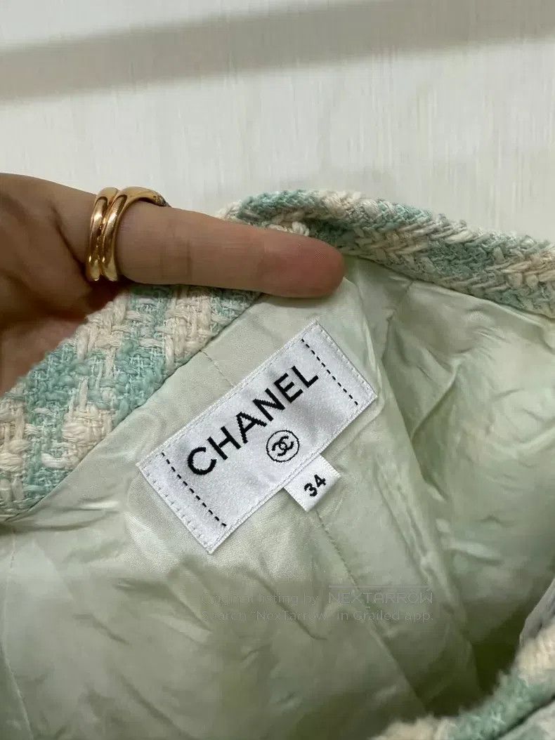 Chanel Chanel 23S mint double-breasted skirt Size 42" / US 20 - 3 Thumbnail