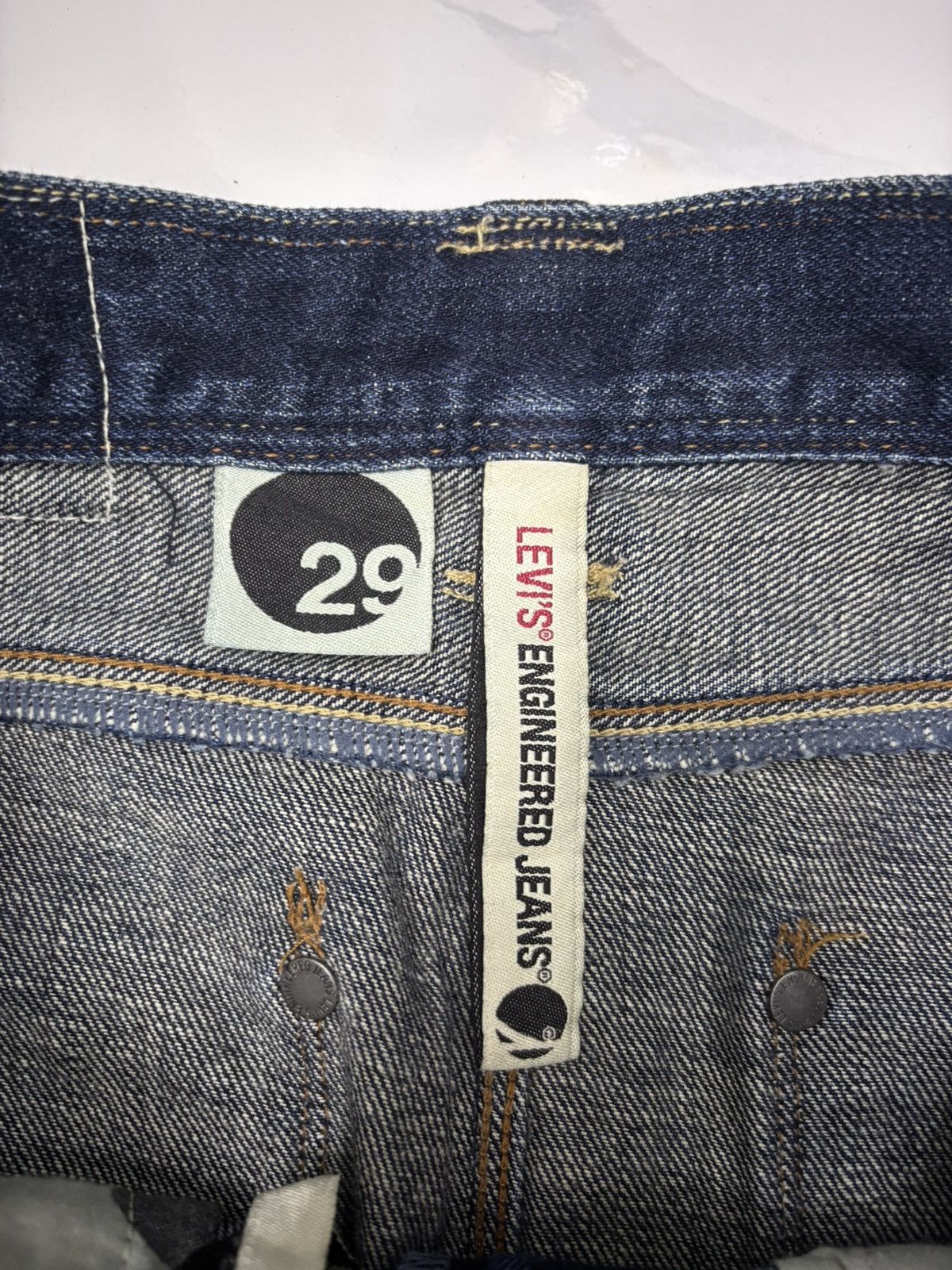 Engineered Garments × Levi's LEVIS ENGINEERED BLUE DISTRESSED DENIM JEANS Size 29" - 10 Thumbnail