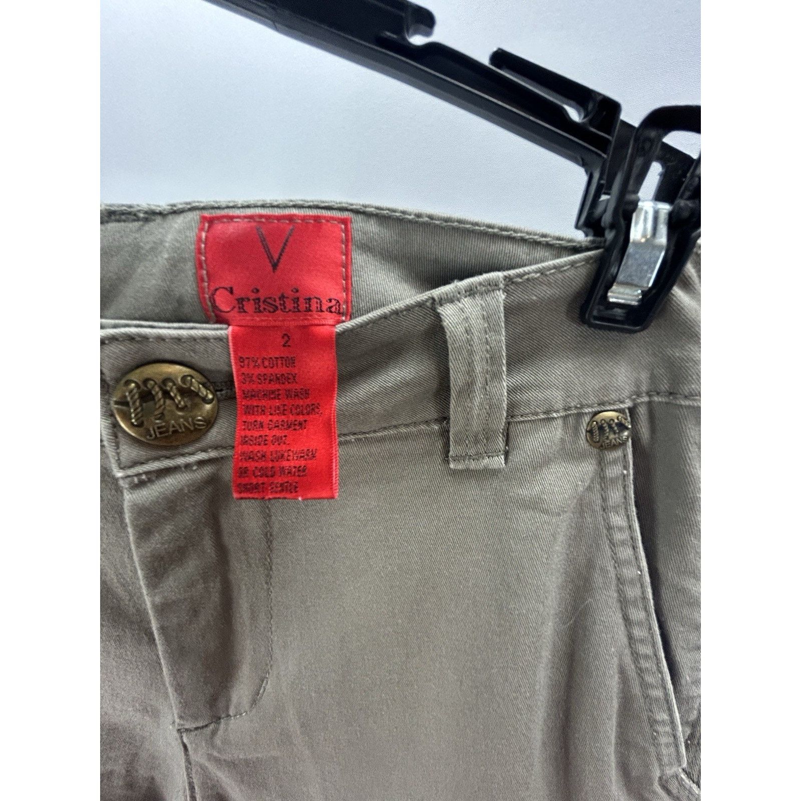 Other V CHRISTINA Sage Green Jeans Stretch Sage Green 2 EUC. Size 26" / US 2 / IT 38 - 11 Thumbnail