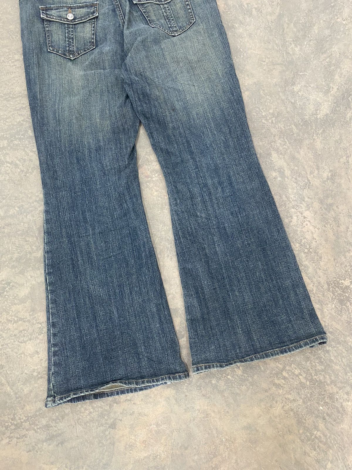 Hysteric Glamour VINTAGE JAPAN BRAND FLARE JEANS WASH LGB PUNK PANTS Size US 35 - 9 Thumbnail