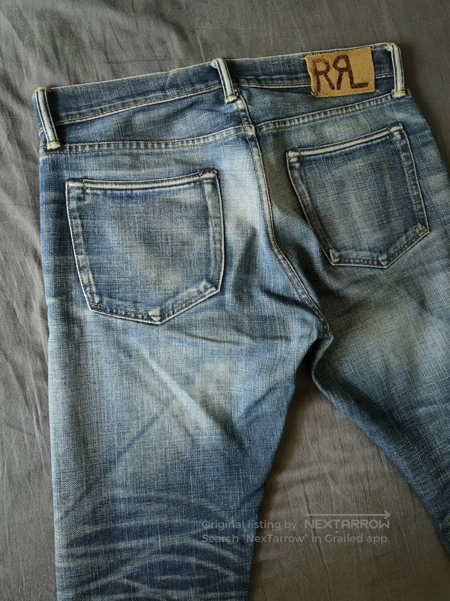 RRL Ralph Lauren RRL Slim Fit Vintage Washed Men's Jeans. Size US 32 / EU 48 - 7 Thumbnail