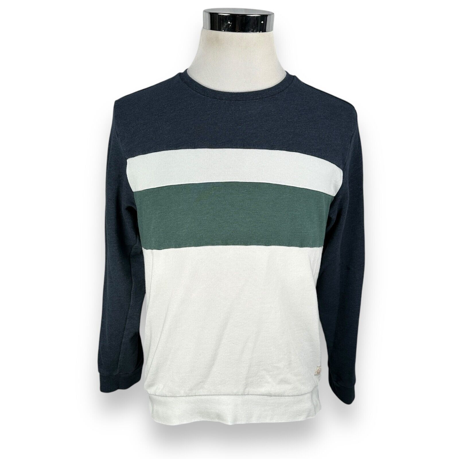 Marine Layer Marine Layer Fleece Sweatshirt Mens M Colorblock Green White Size US M / EU 48-50 / 2 - 1 Thumbnail