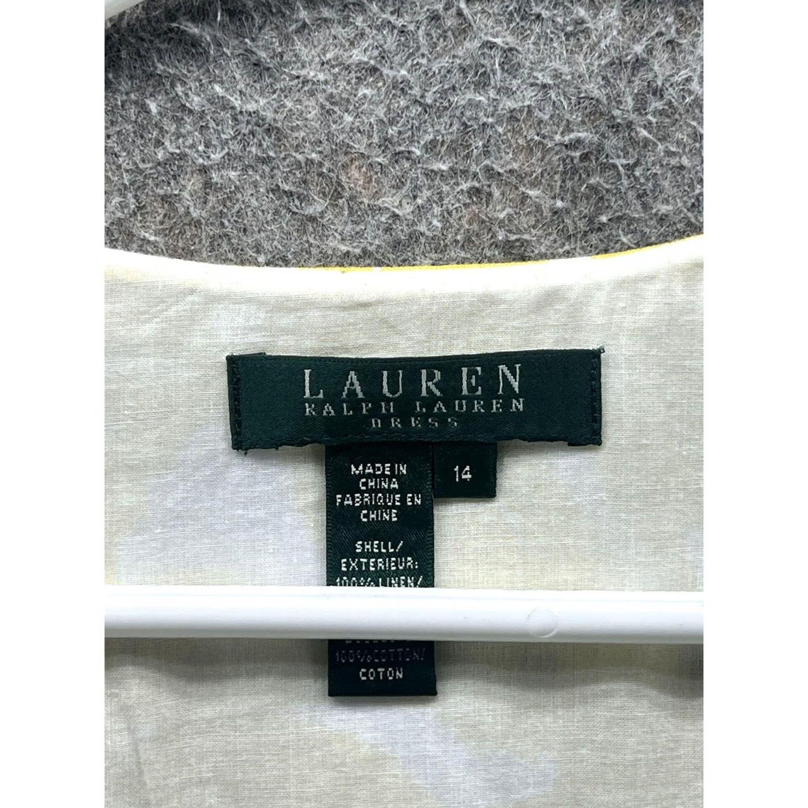 Ralph Lauren Lauren Ralph Lauren Dress Womens 14 Yellow Floral V Neck Fit & Flare Sundress Size XL / US 12-14 / IT 48-50 - 2 Thumbnail