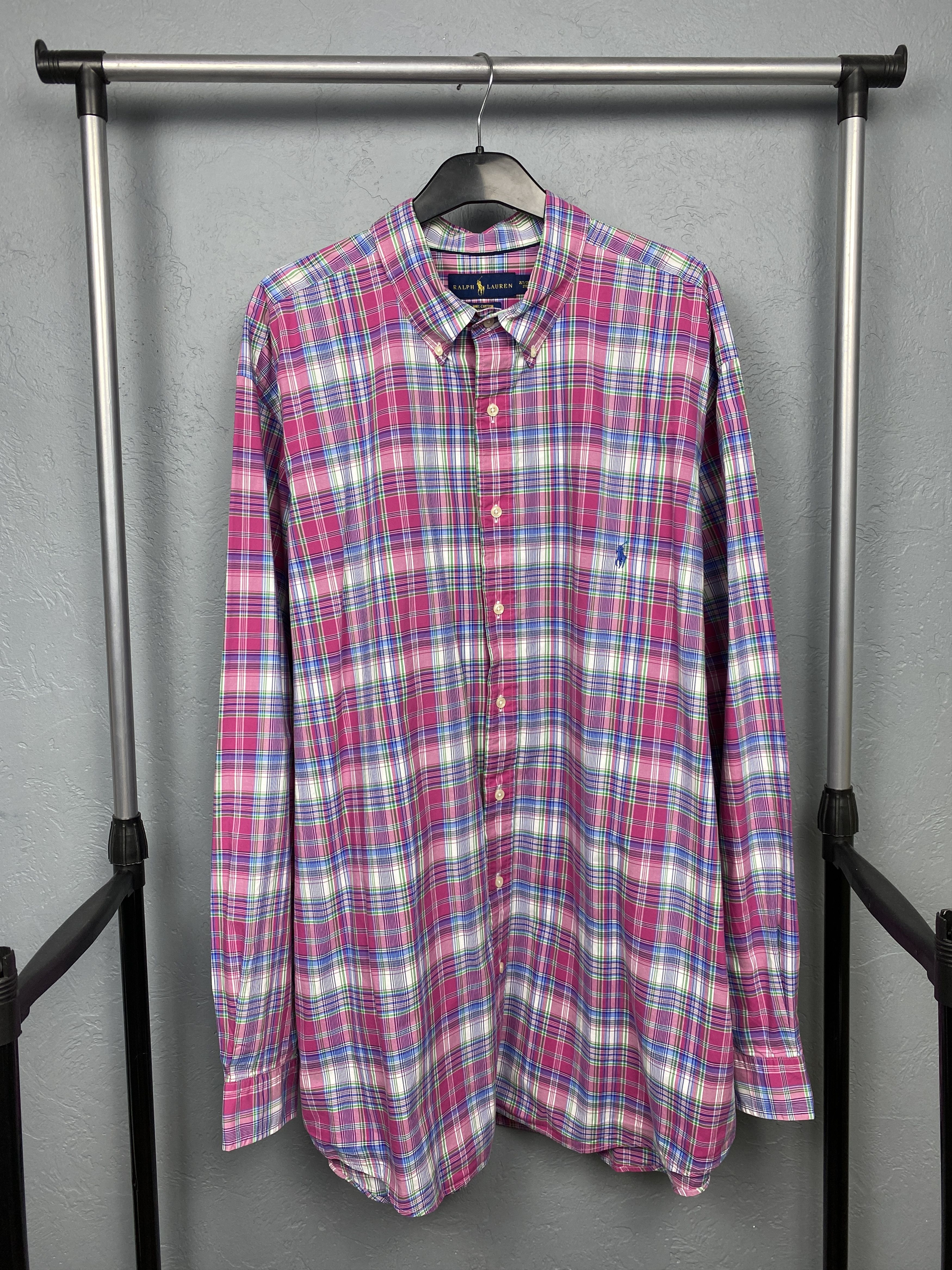 Polo Ralph Lauren Polo Ralph Lauren Vintage Mens Long Sleeve Plaid Shirt Size US XXL / EU 58 / 5 - 1 Preview