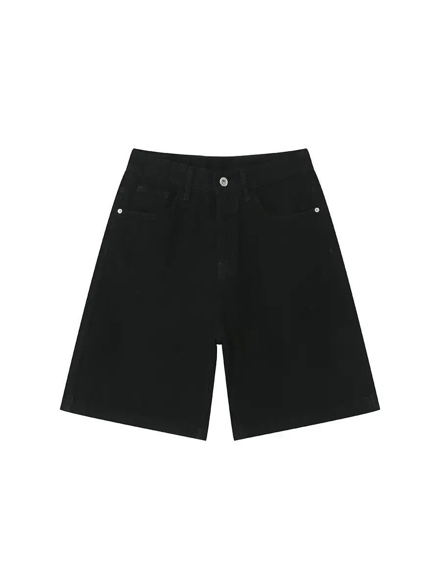 Japanese Brand Casual straight black denim shorts Size US 32 / EU 48 - 4 Thumbnail
