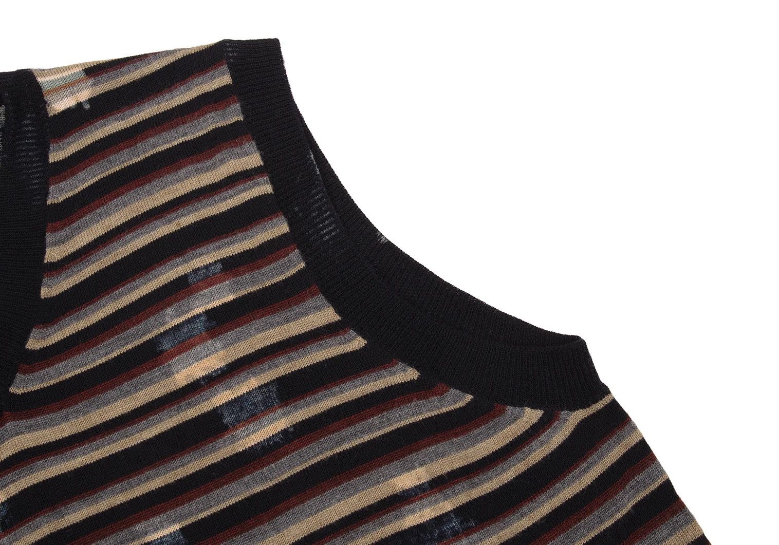 Comme des Garcons Homme Plus Bleached Stripe Knit Vest in Navy and Other Colors Size US M / EU 48-50 / 2 - 5 Thumbnail