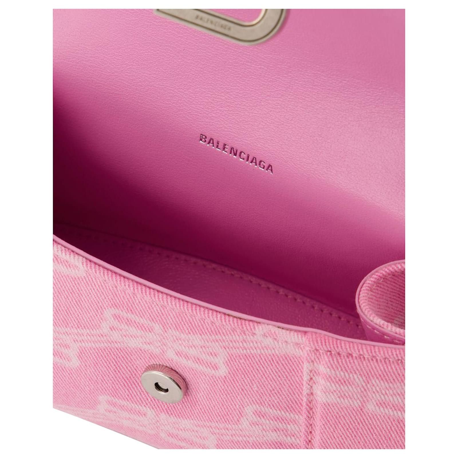 Balenciaga o1la1rc1a1024 Size: OS / Hourglass Top Handle Bag in Pink Size ONE SIZE - 4 Thumbnail