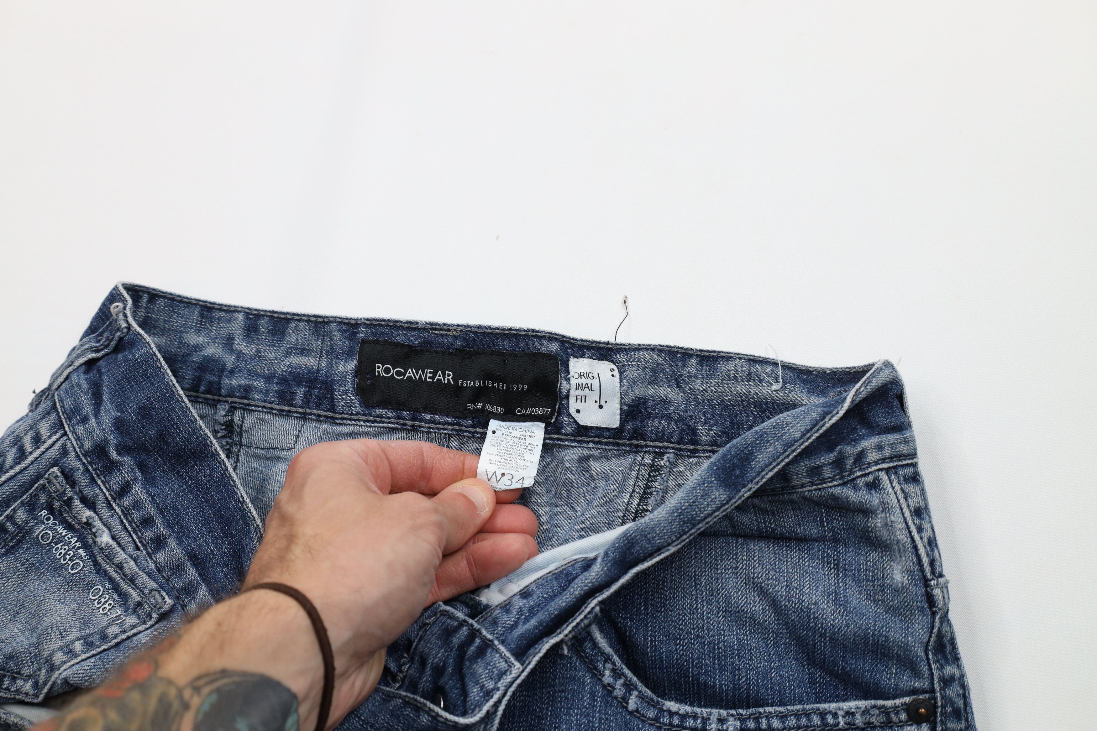 Rocawear Vintage Rocawear Baggy Wide Leg Denim Jeans Blue Cotton Size US 34 / EU 50 - 9 Thumbnail