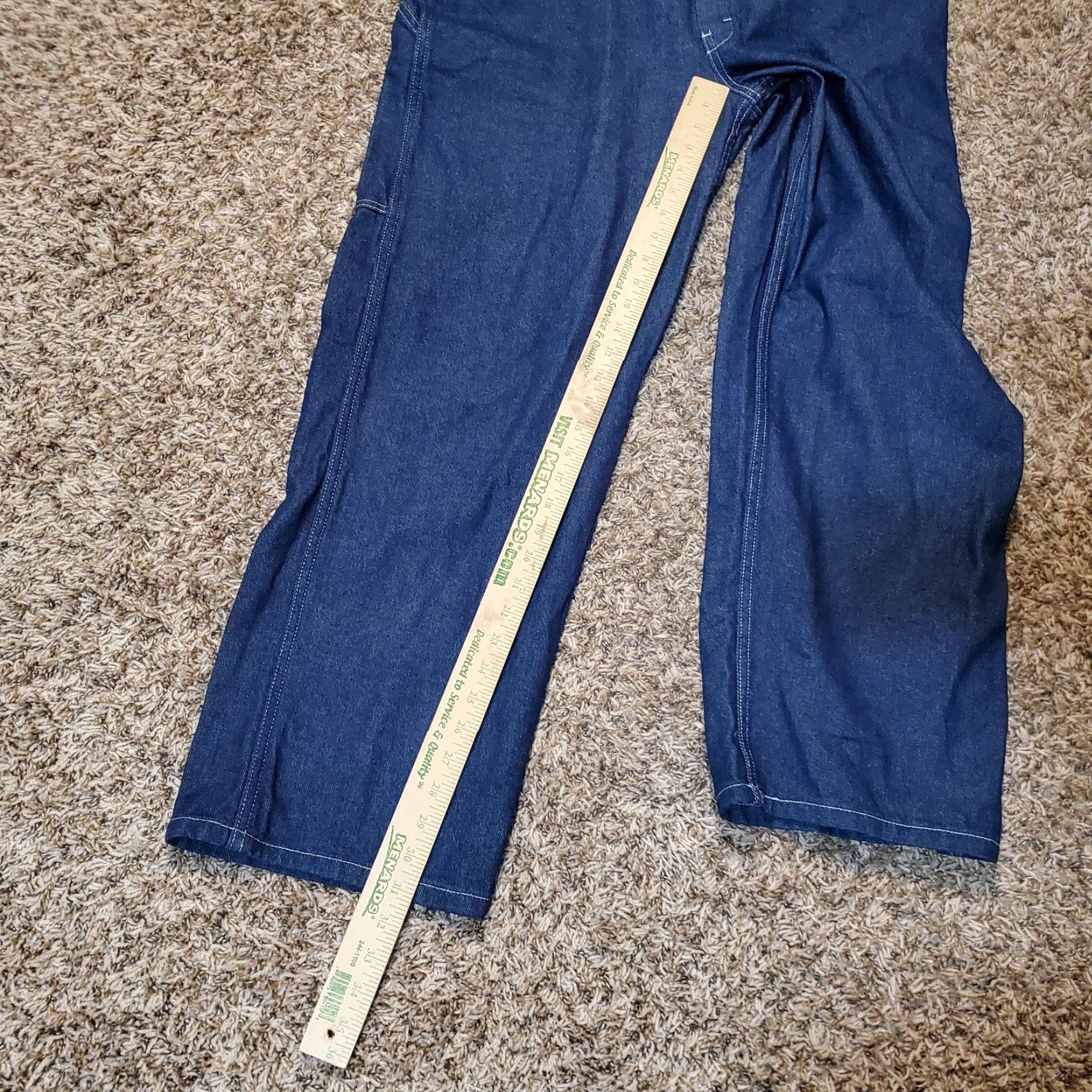 Dickies VINTAGE Dickies Overalls Mens Large Blue Denim Bib Carpenter Workwear Farm Trucker Dark Size US 33 - 5 Thumbnail
