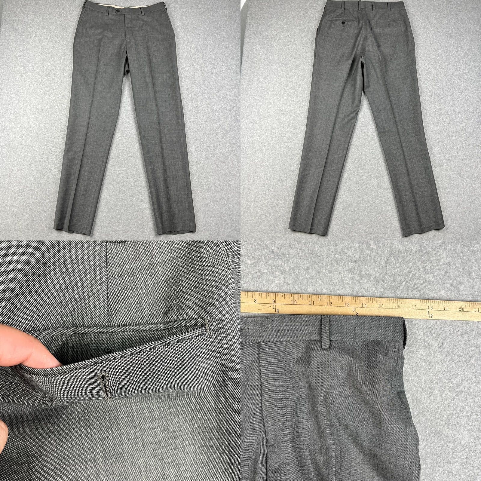 Suitsupply Suitsupply Coat Mens 40 Gray Perennial Wool Suit Blazer Pants Set 40L 32x32 Grey Size 40R - 9 Thumbnail