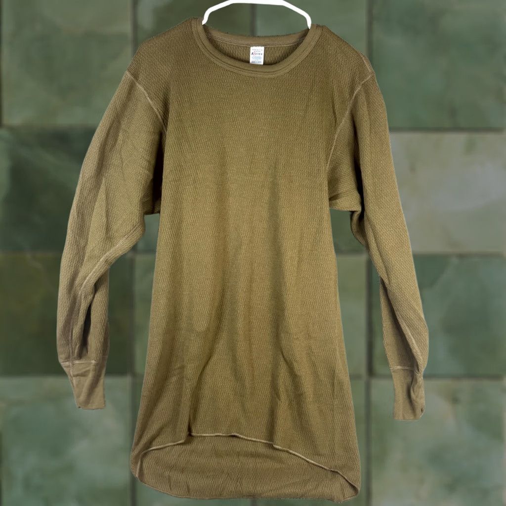 Vintage Morgan Arctex Shirt Mens XL Brown Thermal Waffle Knit Base Layer Long Johns Underwear Size US XL / EU 56 / 4 - 1 Thumbnail