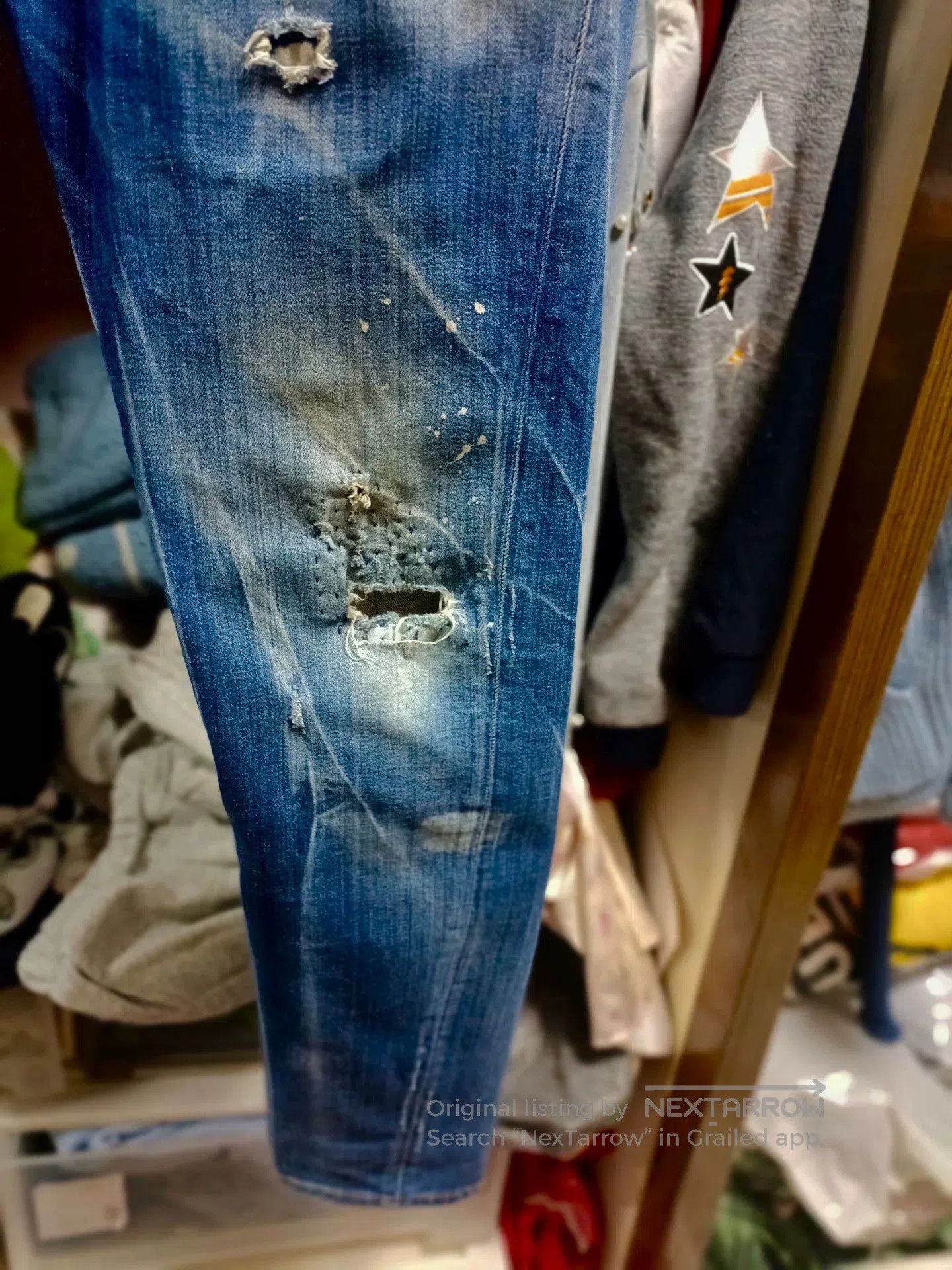 Dsquared2 Dsquared2 Red Knee Distressed Jeans. Size US 30 / EU 46 - 6 Thumbnail