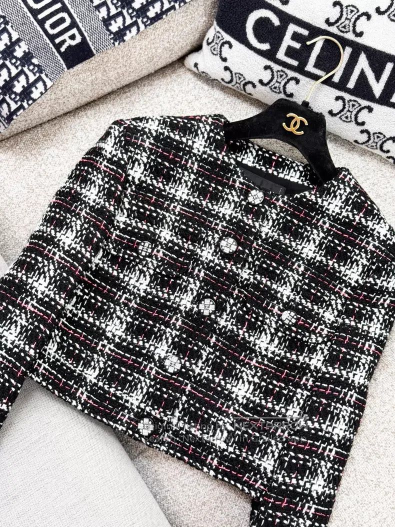 Chanel Chanel Color-matched plaid woven short tweed long-sleeved Size XS / US 0-2 / IT 36-38 - 4 Thumbnail