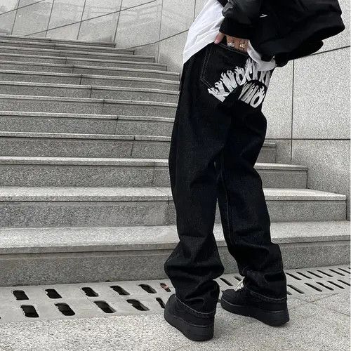 VIBE Devil Graphic Black Denim Jeans Size US 34 / EU 50 - 3 Thumbnail