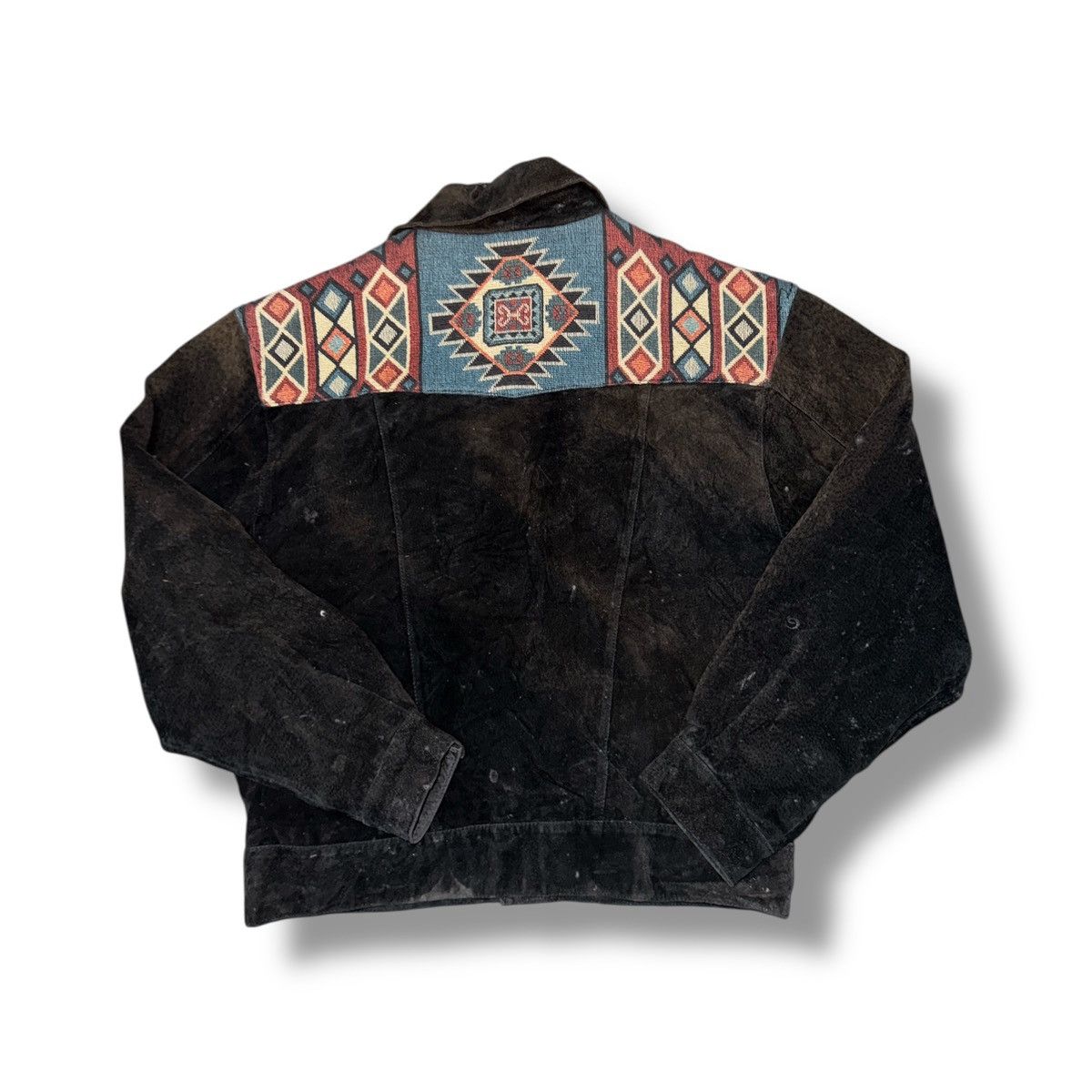 Vintage Japanese Brand Navajo Style Leather Jacket Size US L / EU 52-54 / 3 - 4 Thumbnail