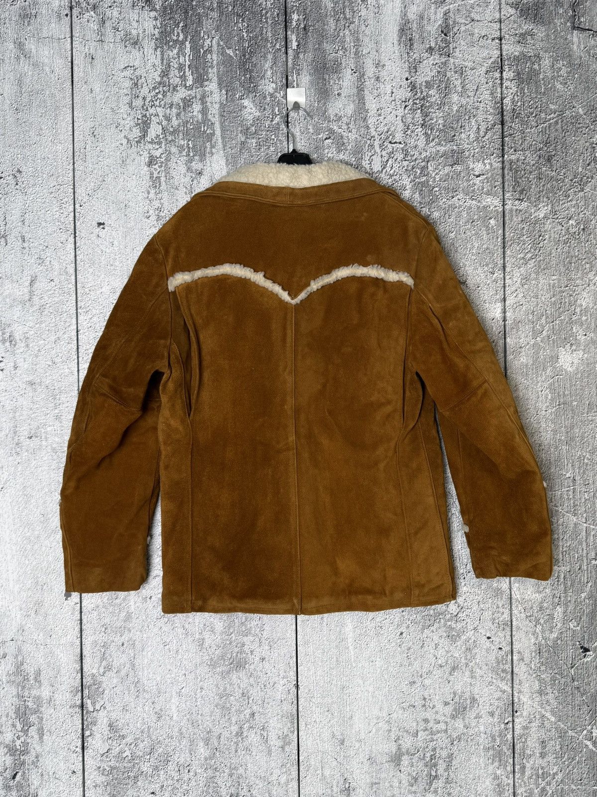 Schott Vintage Schott NYC Western Shearling Suede Leather Jacket Size US L / EU 52-54 / 3 - 14 Thumbnail