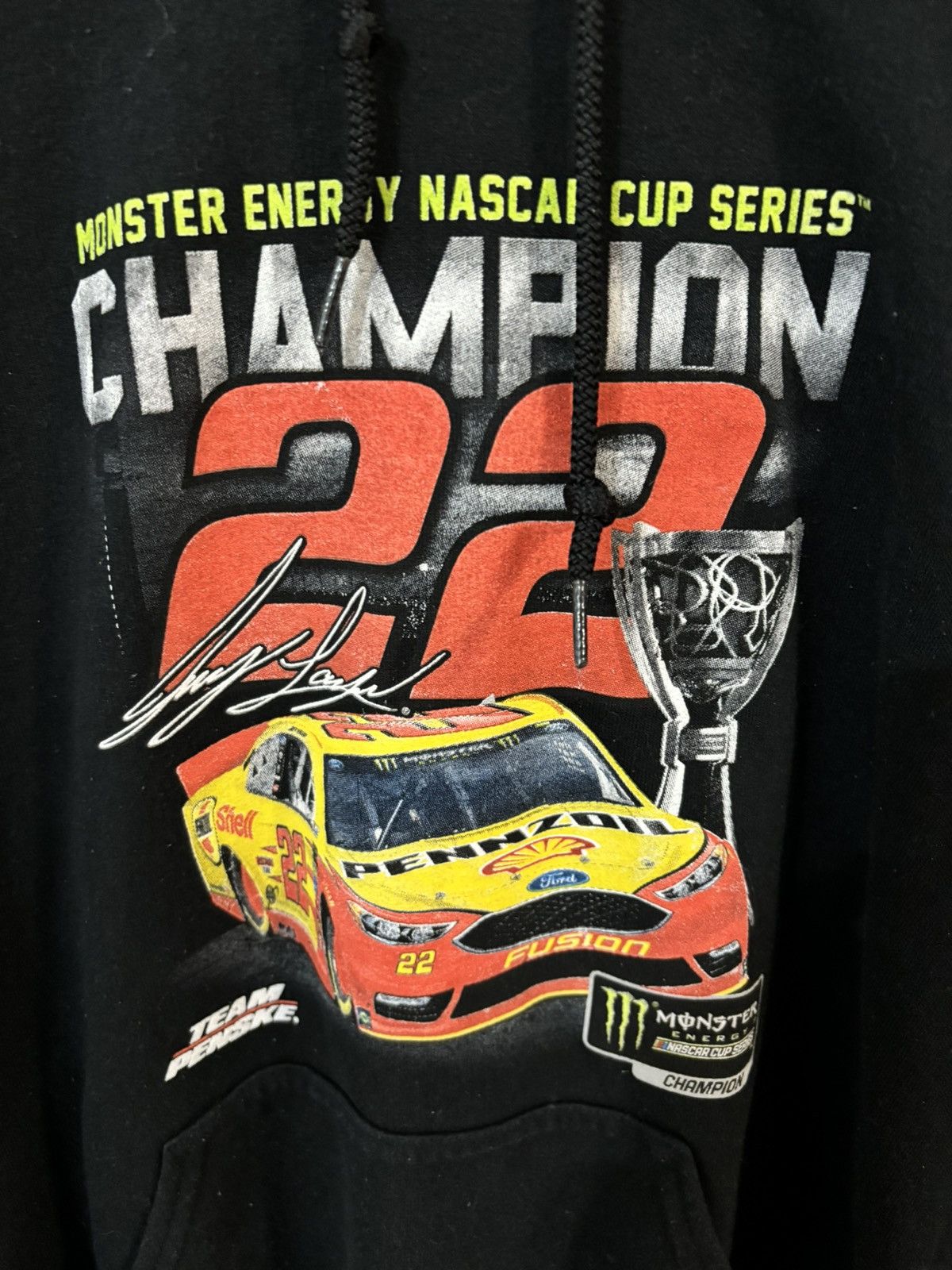 Gildan × NASCAR × Vintage Joey Logano Champion NASCAR Monster Energy #22 Hoodie Size US M / EU 48-50 / 2 - 2 Thumbnail