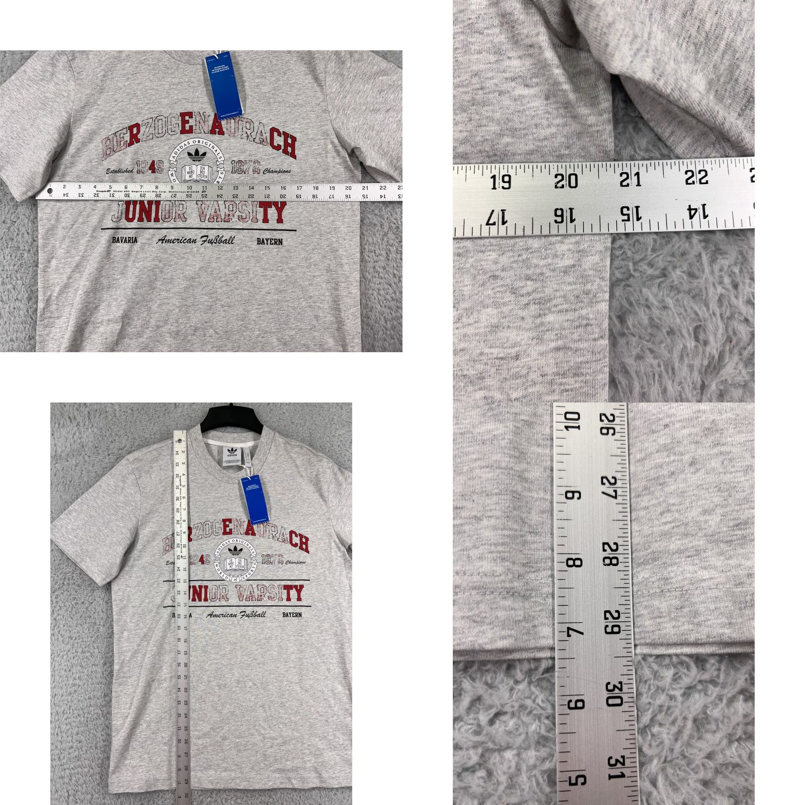 Adidas Adidas Shirt Mens Small Gray Herzogenaurach Germany Varsity Cotton Shirt Size US S / EU 44-46 / 1 - 9 Thumbnail