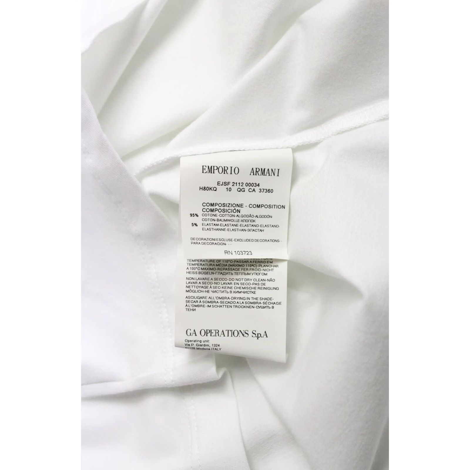 Emporio Armani Emporio Armani Barcelona T-Shirt Women's UK 14 White Round Neck Pullover Stretch Shirt Womens UK 14 White Size XL / US 12-14 / IT 48-50 - 6 Thumbnail