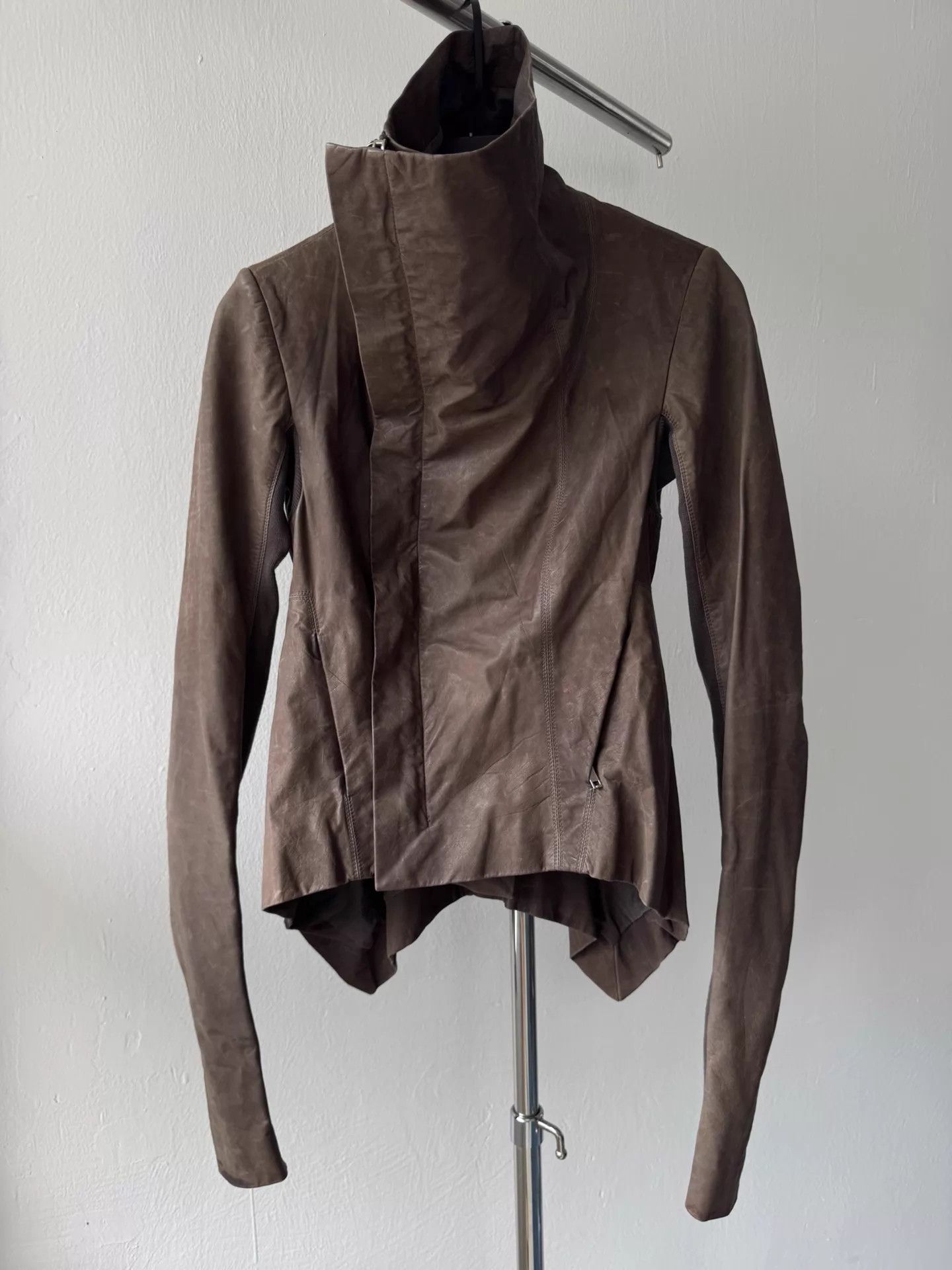Rick Owens Rick Owens 10SS Naska Biker Leather Jacket Brown IT38 Size XS / US 0-2 / IT 36-38 - 2 Thumbnail