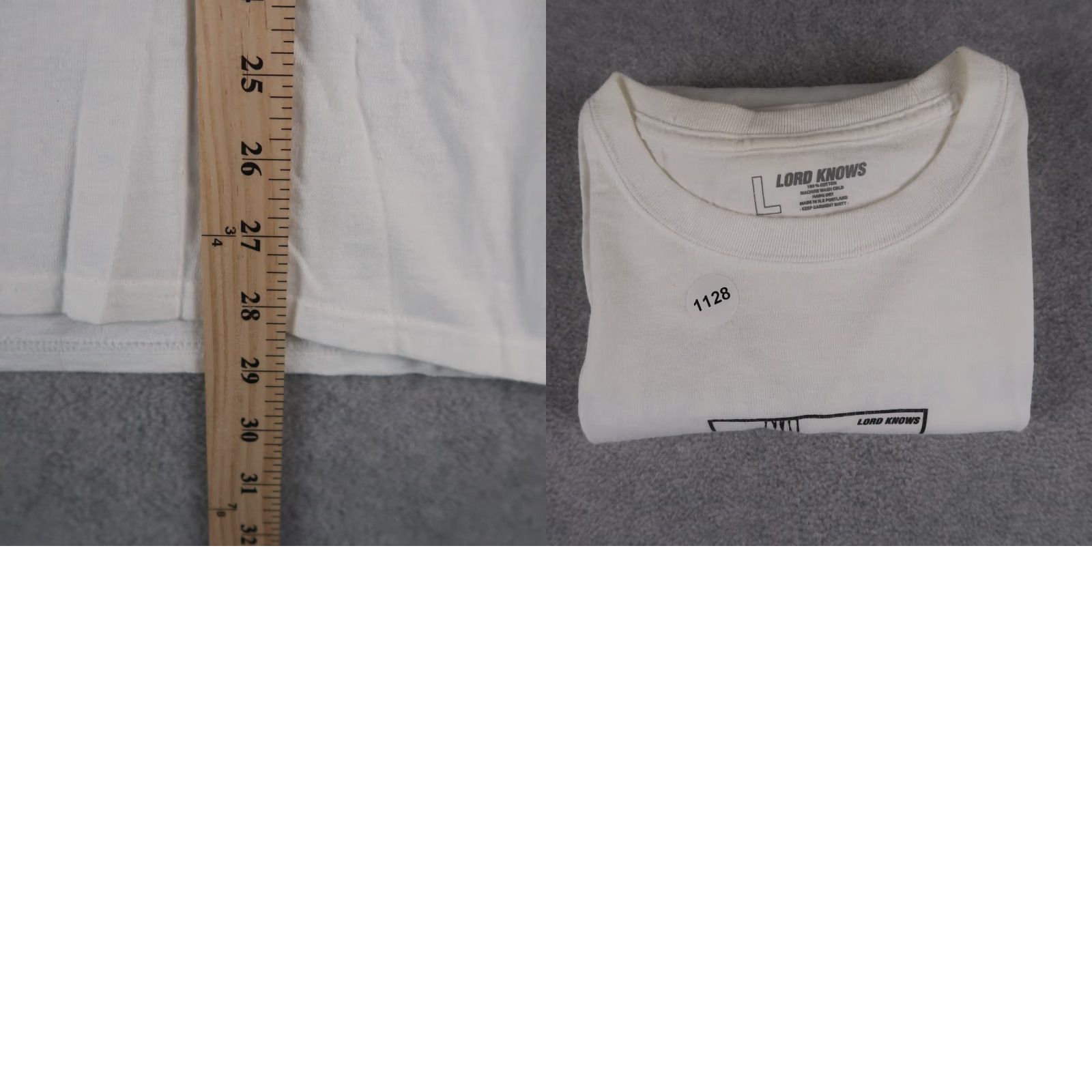 Doublet Lord Knows T Shirt Mens L White Graphic Double Sided Religious Streetwear Tee Size US L / EU 52-54 / 3 - 8 Thumbnail