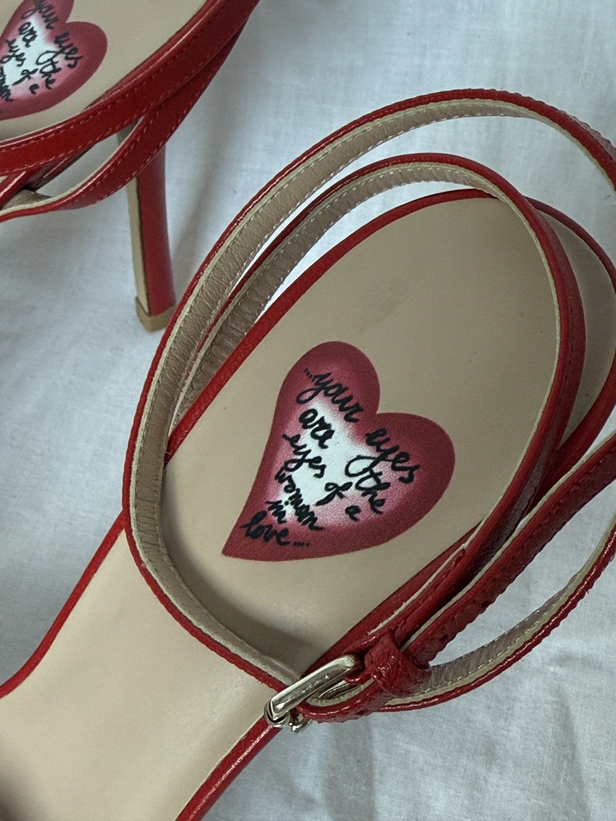 Valentino Iconic Valentino Garavani L’ Amour Hearts Heels Sandals Size US 7 / IT 37 - 5 Thumbnail