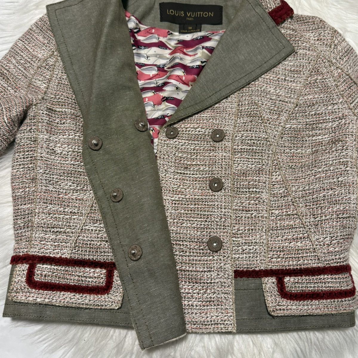 Louis Vuitton Authentic Louis Vuitton decorative beads tweed skirt suit 36 Size XS / US 0-2 / IT 36-38 - 14 Thumbnail