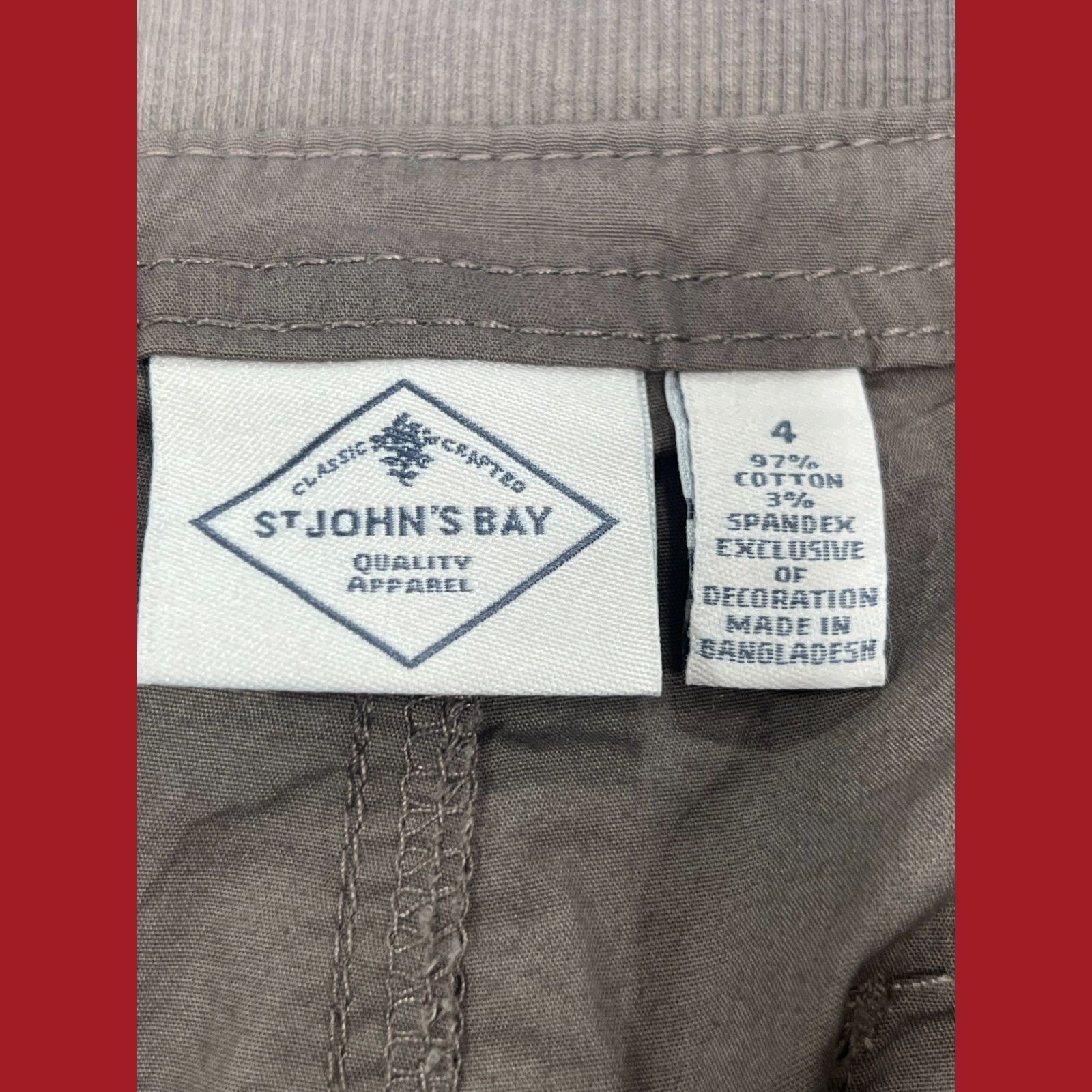 Other St John's Bay - Women's Mid-Rise Cargo Bermuda Short - Brown Size 27" / US 4 / IT 40 - 13 Thumbnail