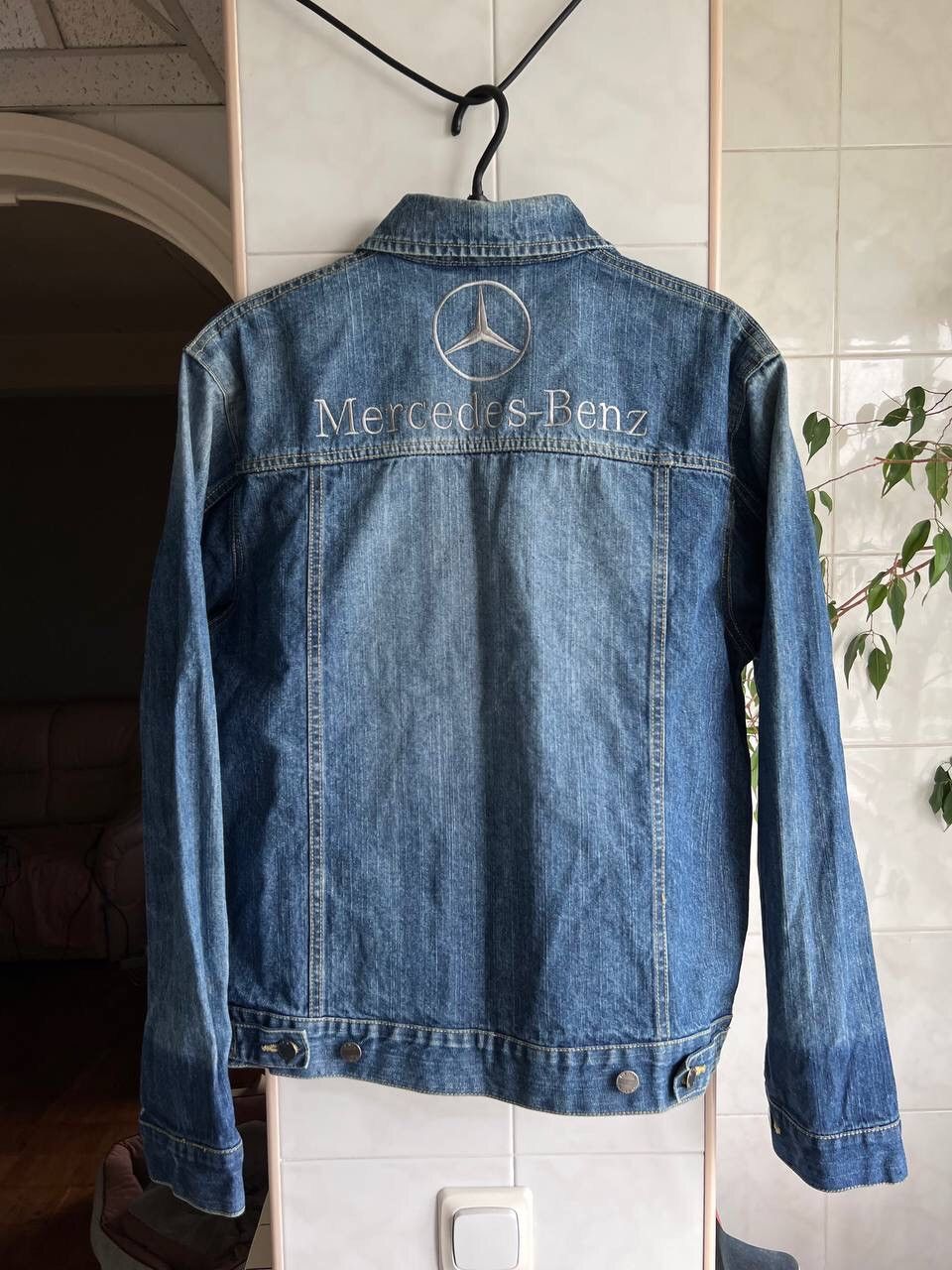 Mercedes-Benz × Vintage Vintage 90s Mercedes Benz Blue Denim Jacket Logo Y2K Racing Size US M / EU 48-50 / 2 - 10 Thumbnail