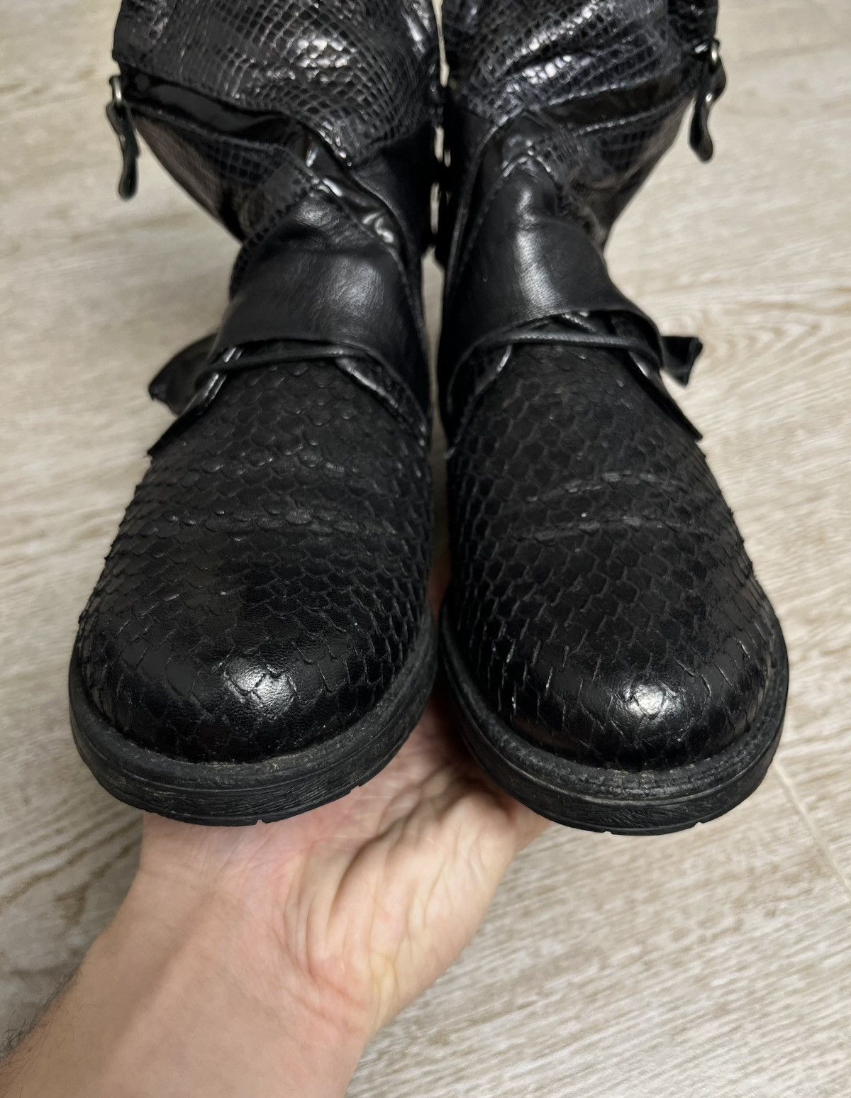 Guidi Python Leather A.S 98 Style Biker Guidi Style Boots 90s Size US 8 / IT 38 - 10 Thumbnail