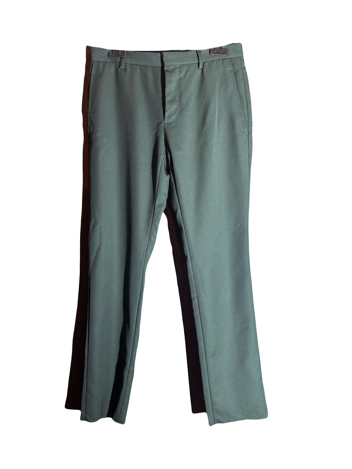 Valentino valentino dark green wool cropped slim pants xs 44 men Size US 28 / EU 44 - 1 Thumbnail