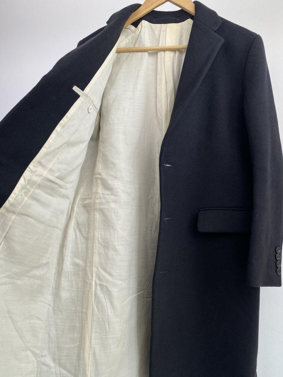 Japanese Brand Scye Supreme Chaster Coat Wool Melton Tailored Coat Size US S / EU 44-46 / 1 - 9 Thumbnail