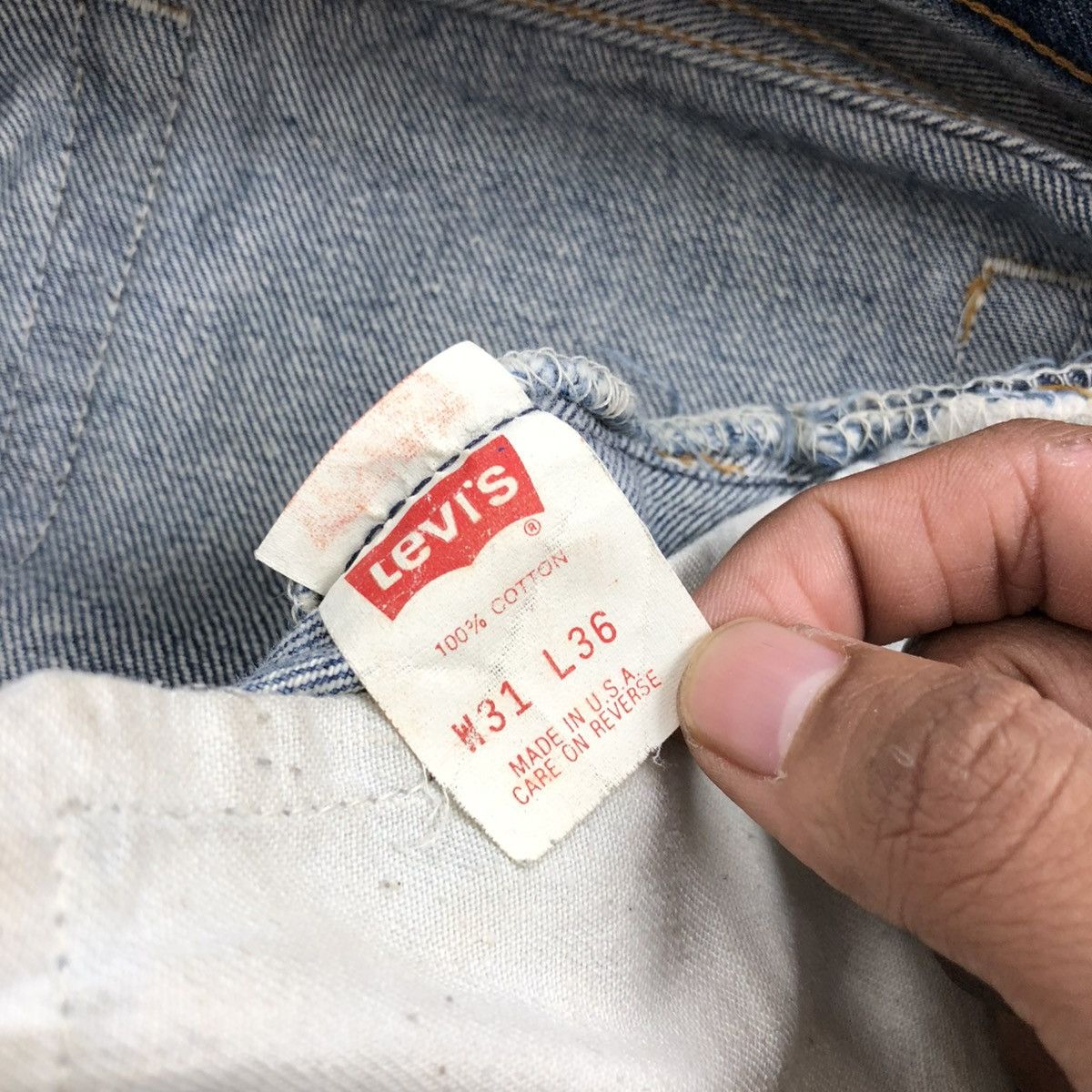 Levi's × Levi's Vintage Clothing × Vintage 🇺🇸 1990s Vintage Levis Strauss 501 #546 Faded Blue Jeans Size US 30 / EU 46 - 11 Thumbnail