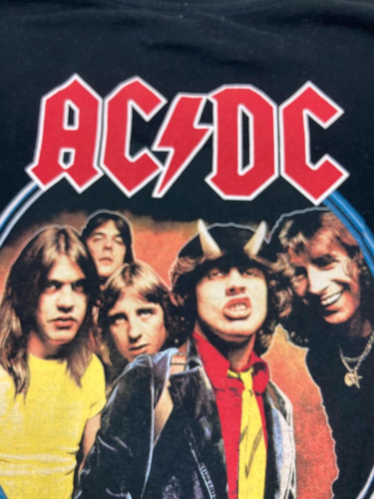 Designer Zara Man T-Shirt Mens AC/DC band Small S 2016 Black 90s Size US S / EU 44-46 / 1 - 4 Thumbnail