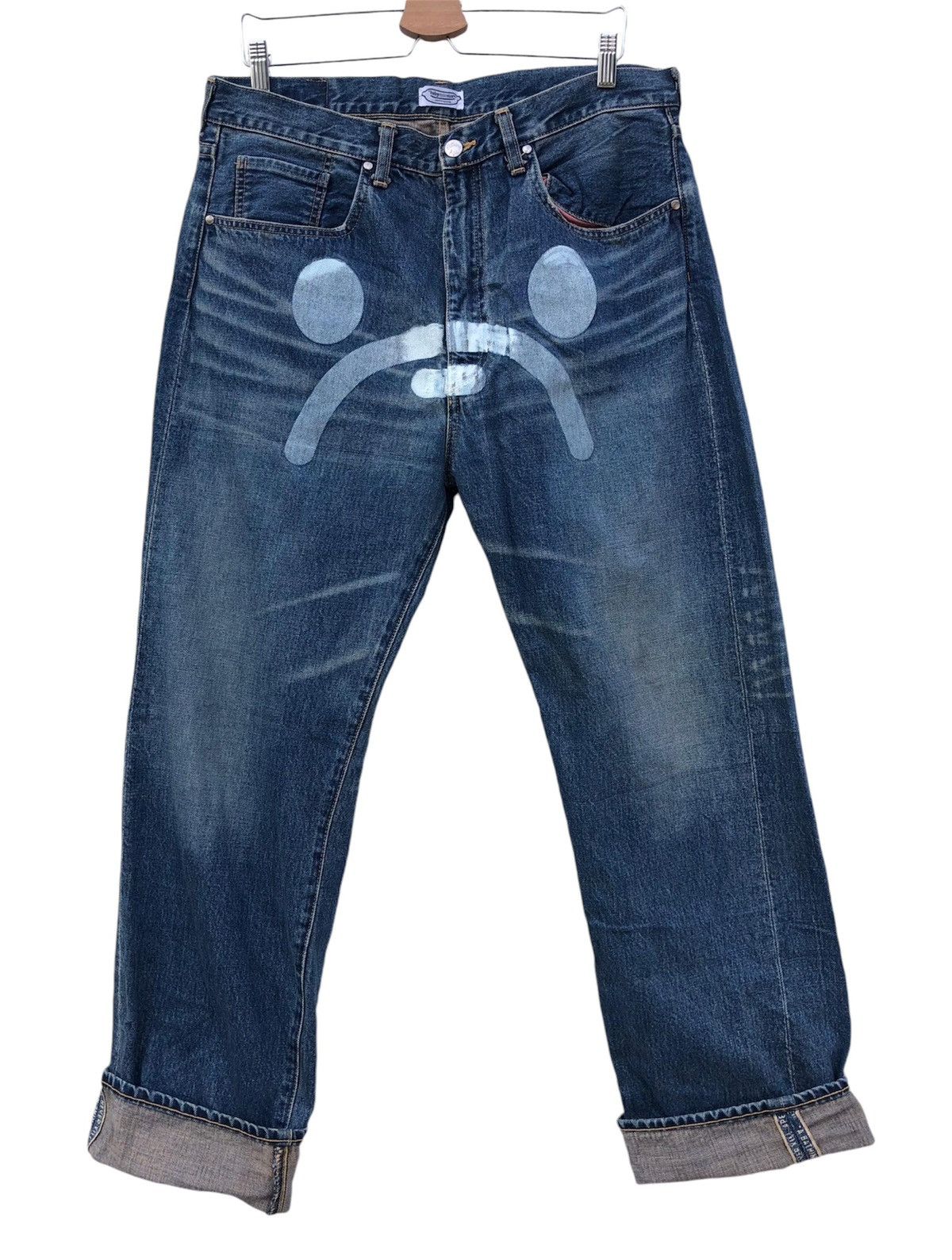 Bape × Nigo 💥Last Drop💥Baby Milo Sad Face Denim Size US 36 / EU 52 - 1 Thumbnail