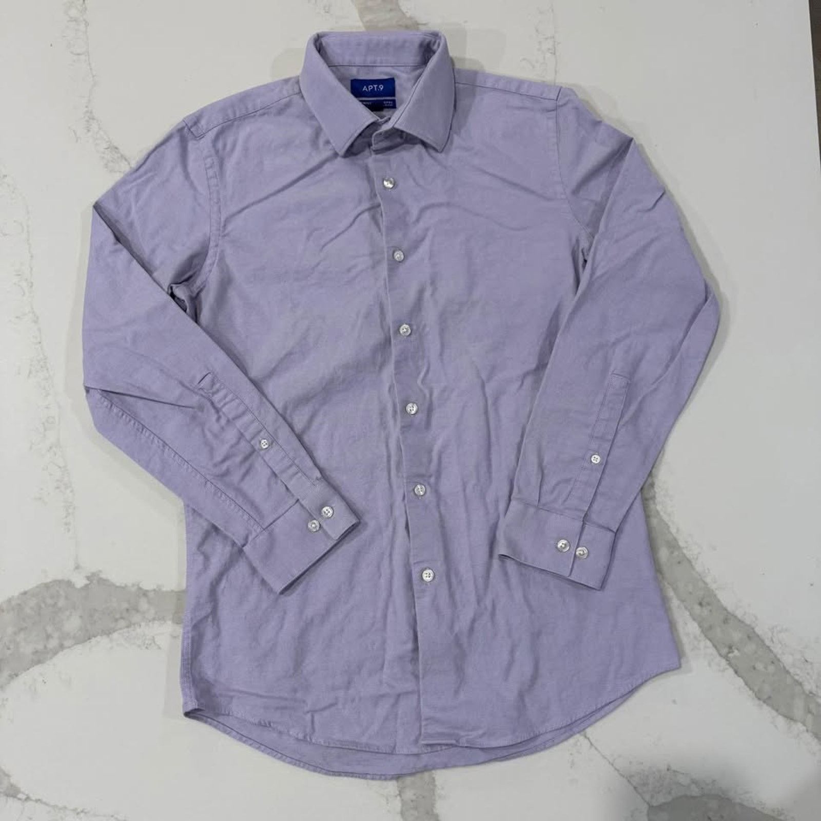 Apt. 9 Apt 9 Dress Shirt Mens 15.5 32/33 Premier Flex Purple