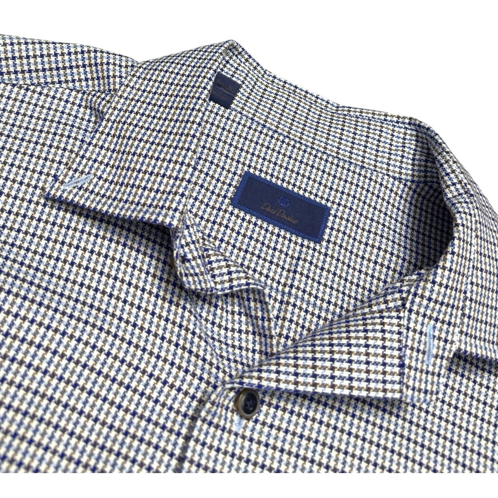 David Donahue DAVID DONAHUE Luxury Non Iron Trim Fit Business Dress Shirt Size US L / EU 52-54 / 3 - 3 Thumbnail