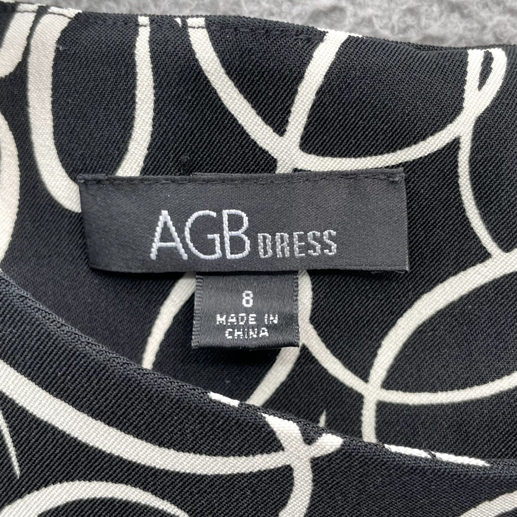 Vintage VINTAGE AGB Dress Womens 8 Boat Neck Loops Corpcore Business Cocktail Classic 90's Chic Shirt Size M / US 6-8 / IT 42-44 - 4 Thumbnail
