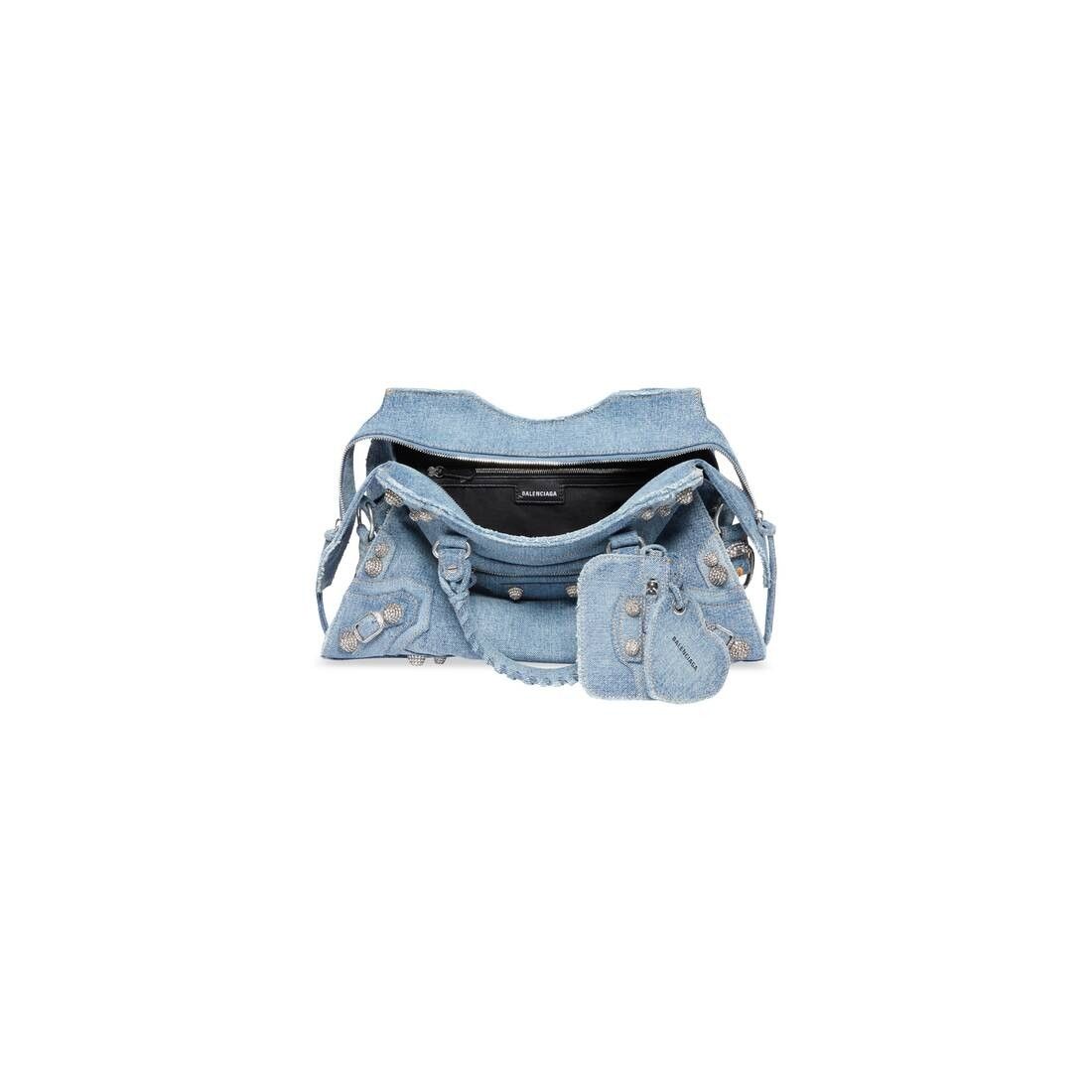 Balenciaga o1mt1gz0125 Size: OS / Neo Cagole City Handbag Denim Blue Size ONE SIZE - 5 Thumbnail