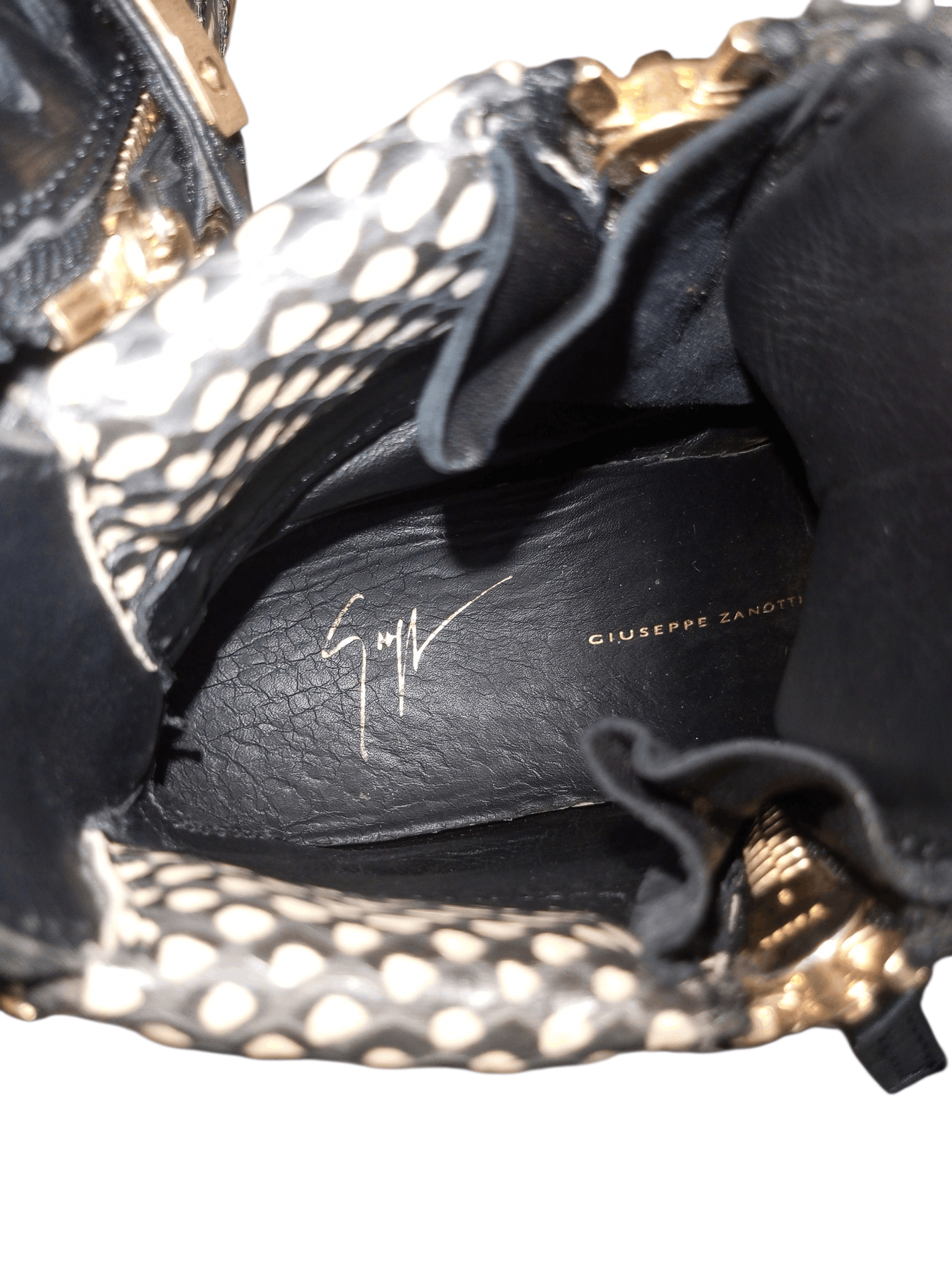 Giuseppe Zanotti Giuseppe zanotti dual zipper strap snakes skin sneakers Size US 5 / IT 35 - 8 Thumbnail