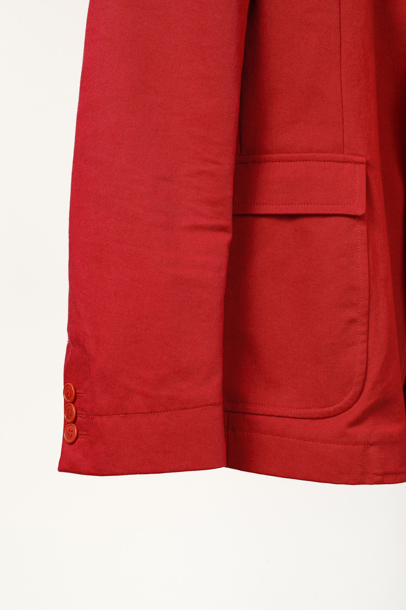 Band Of Outsiders Band of Outsiders Red Cotton-Twill Tailored Blazer Size 38R - 6 Thumbnail