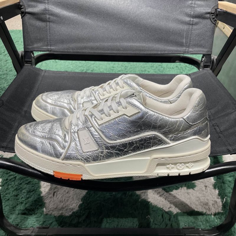 Louis Vuitton Louis Vuitton Metallic Trainer Low Top Sneakers -2508 Size US 8.5 / EU 41-42 - 6 Thumbnail